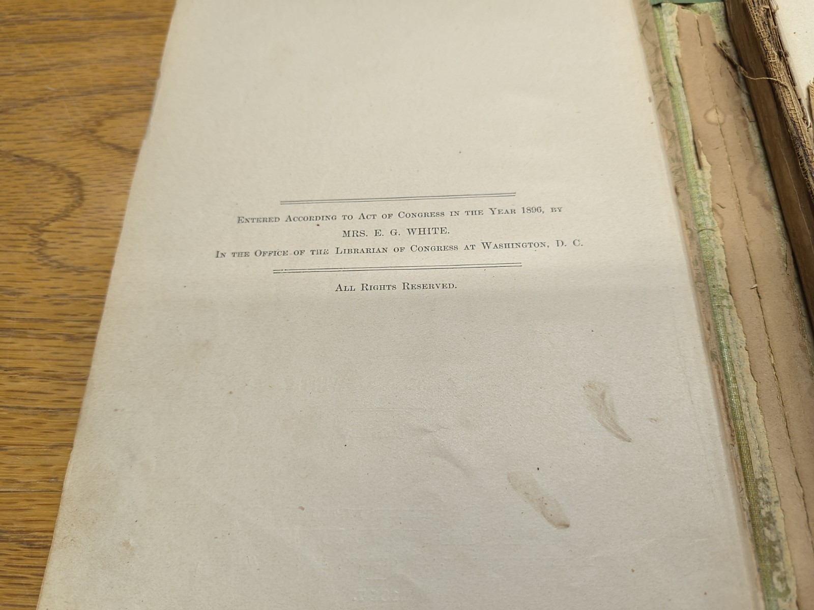 Vintage Religious Book Christ Our Saviour E.G. White 1897 Review Herald