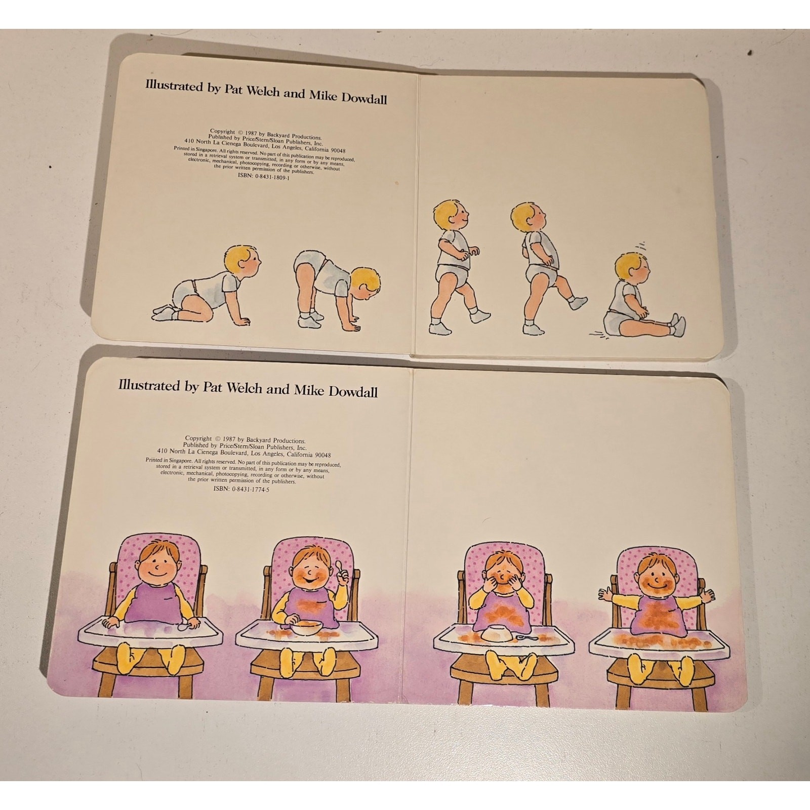 Baby Song Board Book Lot Walking Sitting In A High Chair Martha Hap Palmer 1987