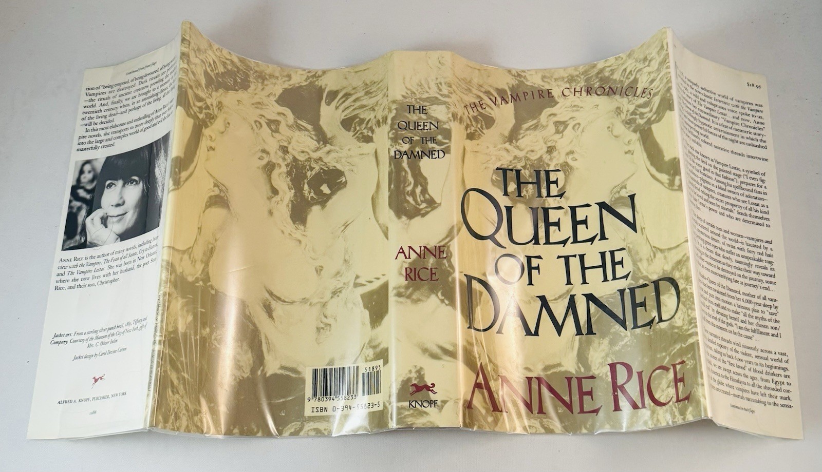 The Queen Of The Damned-Anne Rice-SIGNED-INSCRIBED-1st Edition/4th Printing-RARE