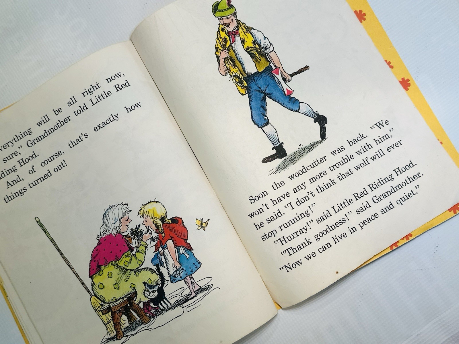 LOT2Little Red Riding Hood&3 Bears 1965 Vintage Oversize Golden Book Mabel Watts