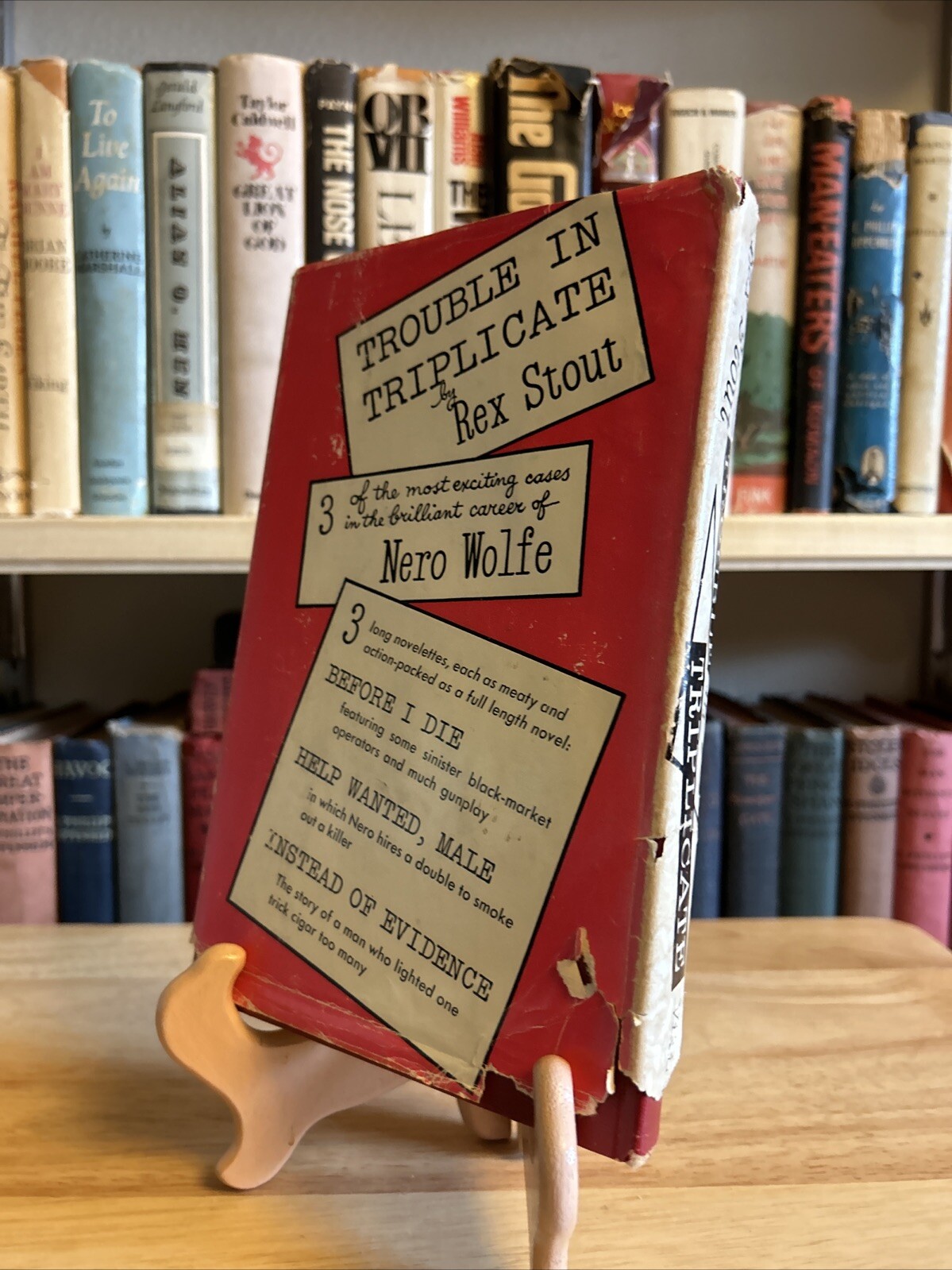 Trouble in Triplicate, A Nero Wolfe mystery by Rex Stout 1949 Viking HCDJ