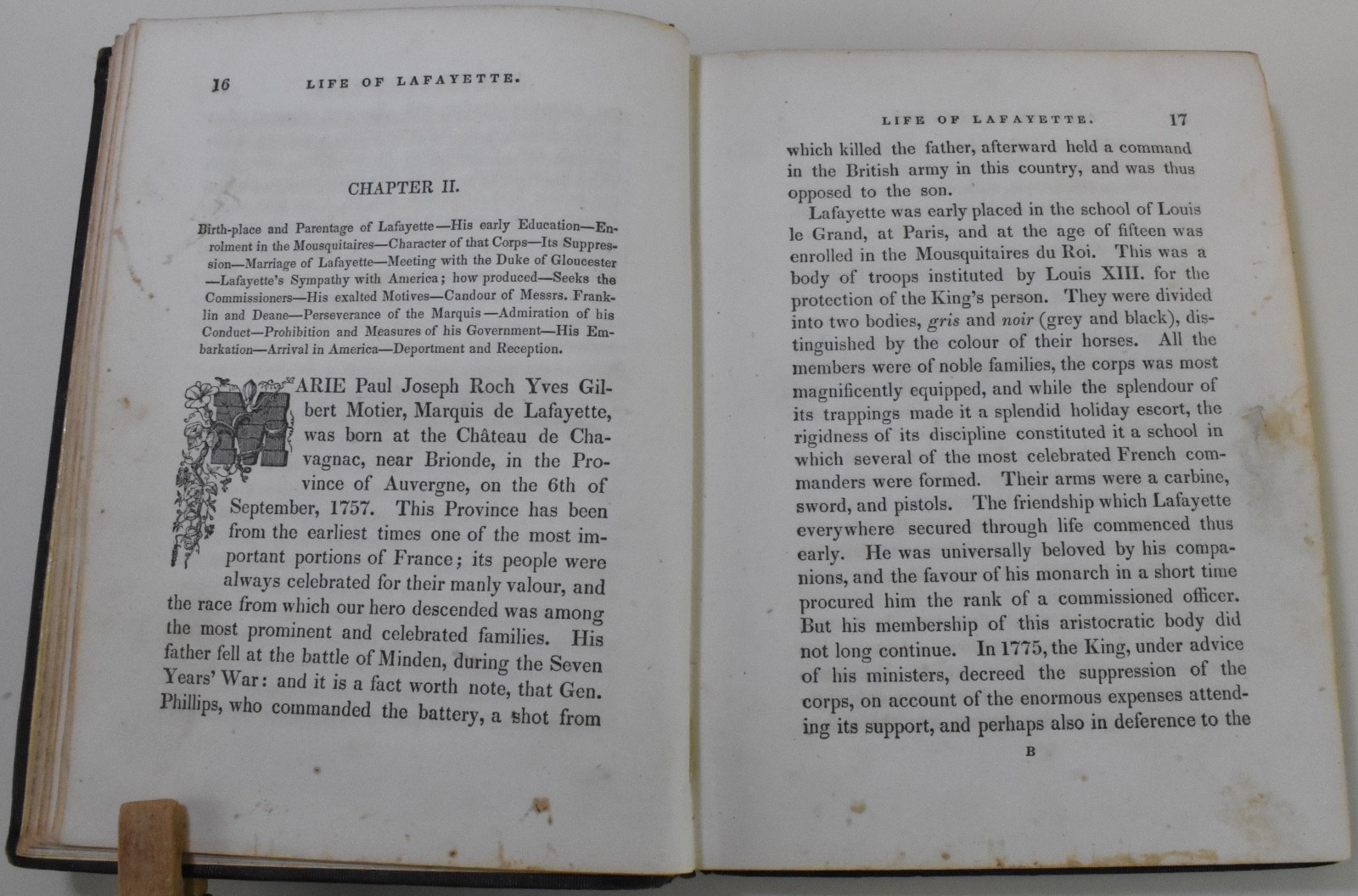 1847 PICTORIAL LIFE OF GENERAL LAFAYETTE Youth’s Biography Wood Engravings
