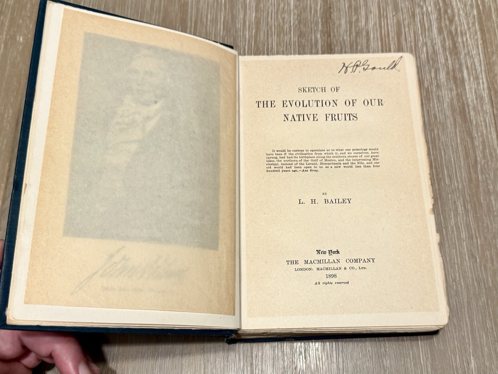 SKETCH OF THE EVOLUTION OF OUR NATIVE FRUITS by L.H. Bailey 1898 HC