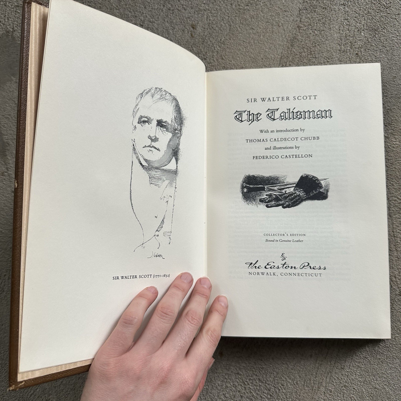 The Talisman Sir Walter Scott Easton Press Collector’s Edition Leather VTG 1976