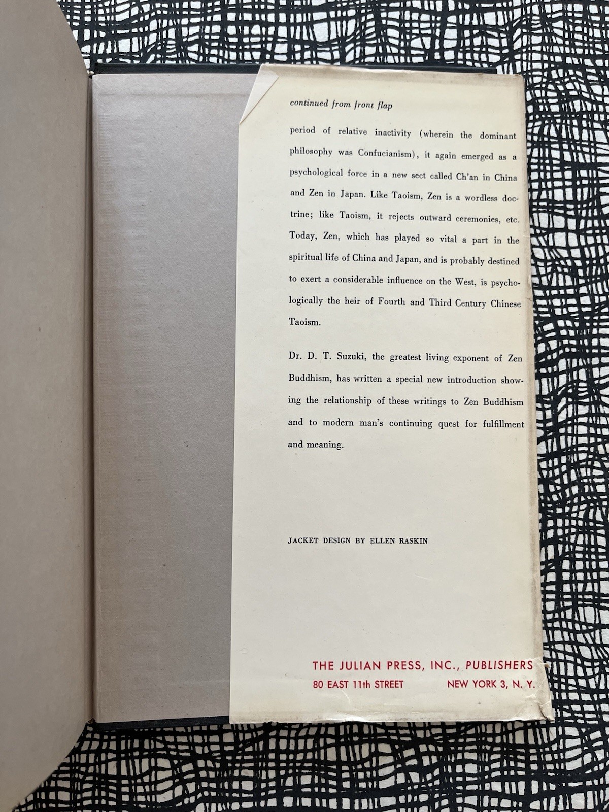 THE TEXTS OF TAOISM: THE TAO TÊ CHING (1959) 1st ED CHUANG-TZU JAMES LEGGE HC/DJ