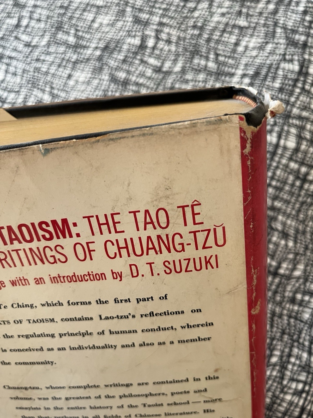 THE TEXTS OF TAOISM: THE TAO TÊ CHING (1959) 1st ED CHUANG-TZU JAMES LEGGE HC/DJ