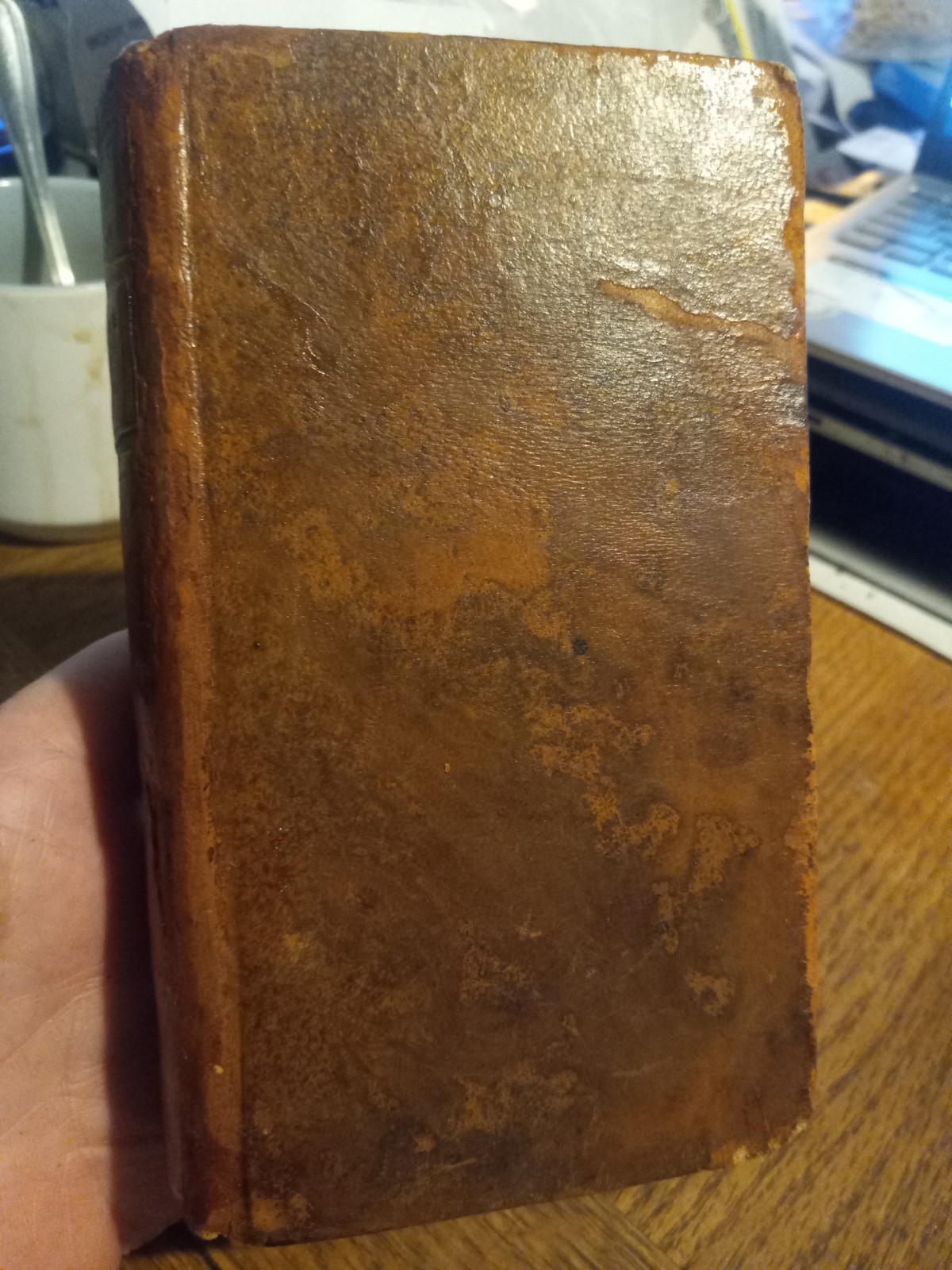 1782 HISTOIRE ROMAINE BY M ROLLIN FULL LEATHER VOLUME 2 ONLY, W/MAP OF ITALY!!