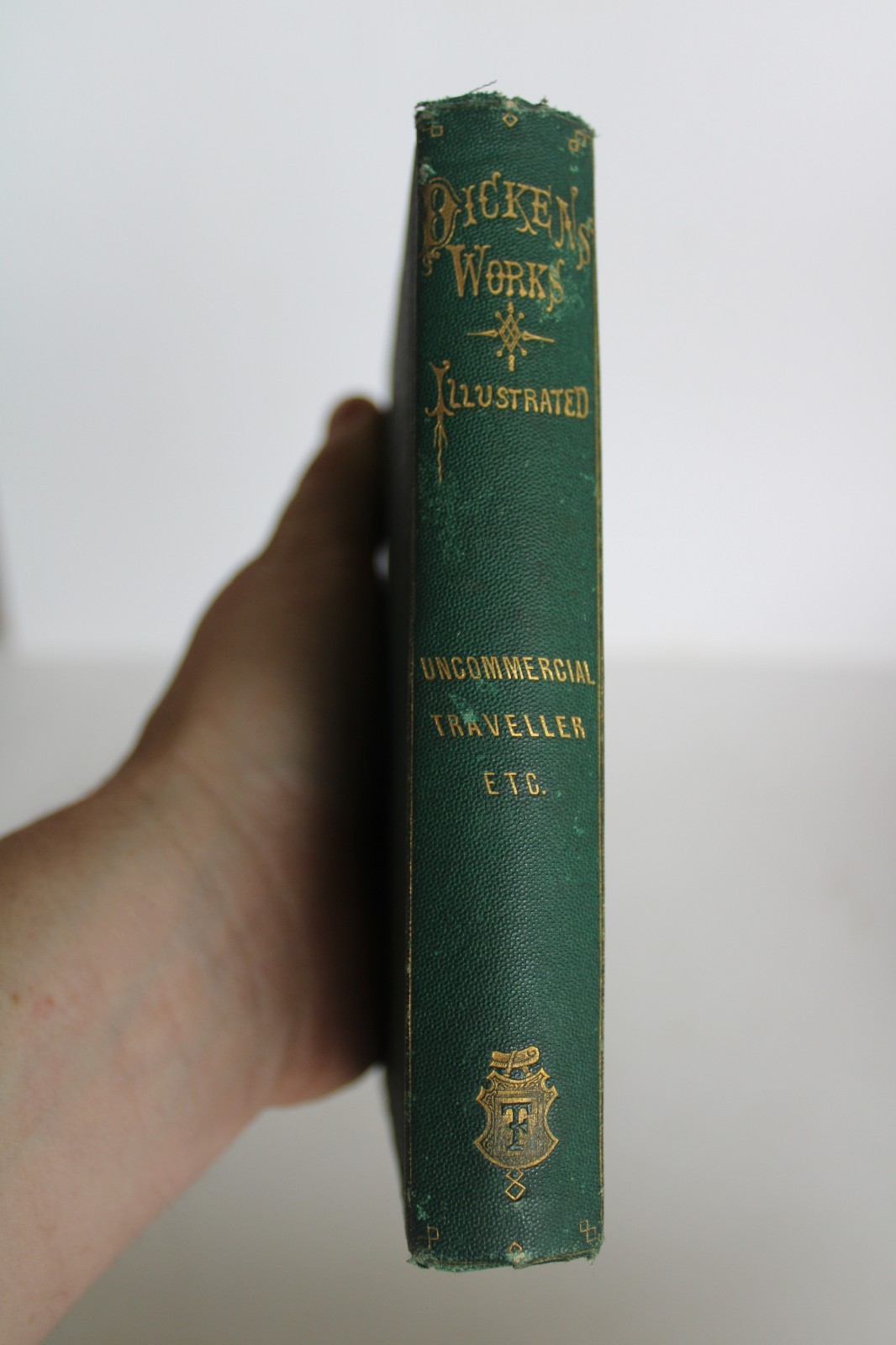 Antique (10) 1860’s Dickens Works Charles Dickens Small Illustrated Book Set