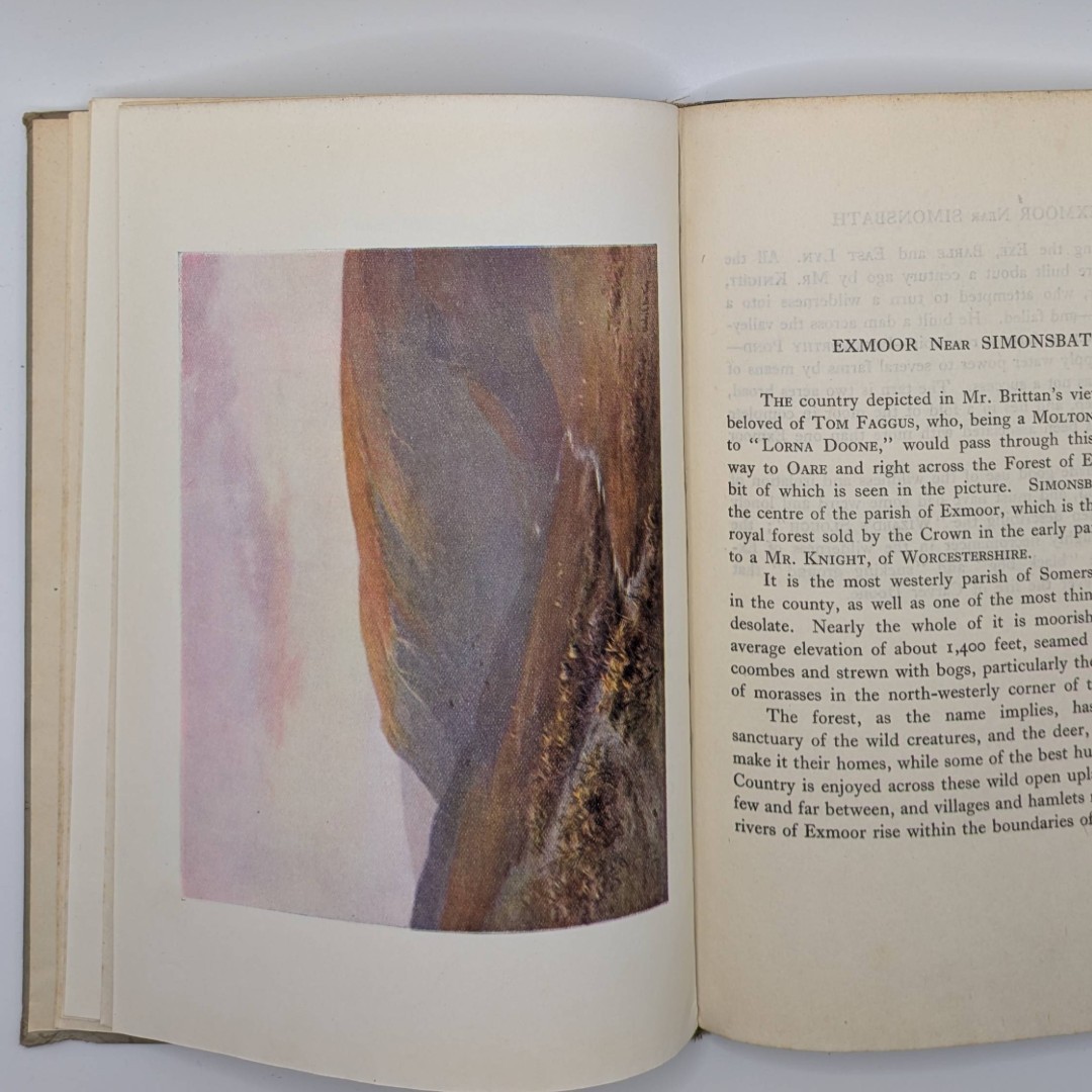Vintage Book, Illustrated, Landscape, 1920