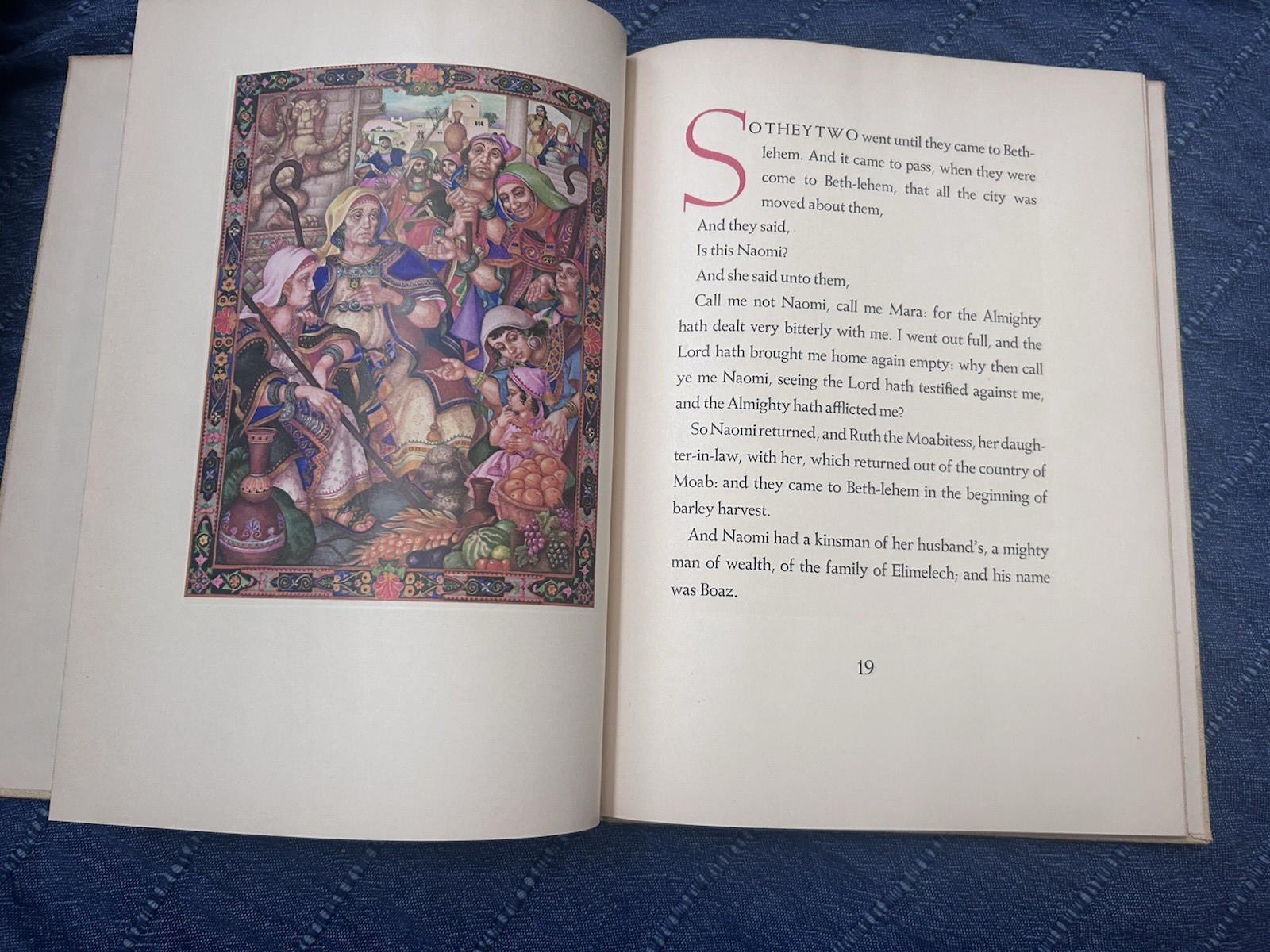 The Book of Ruth, pictures by Arthur Szyk, vintage hardcover, 1947, Good copy