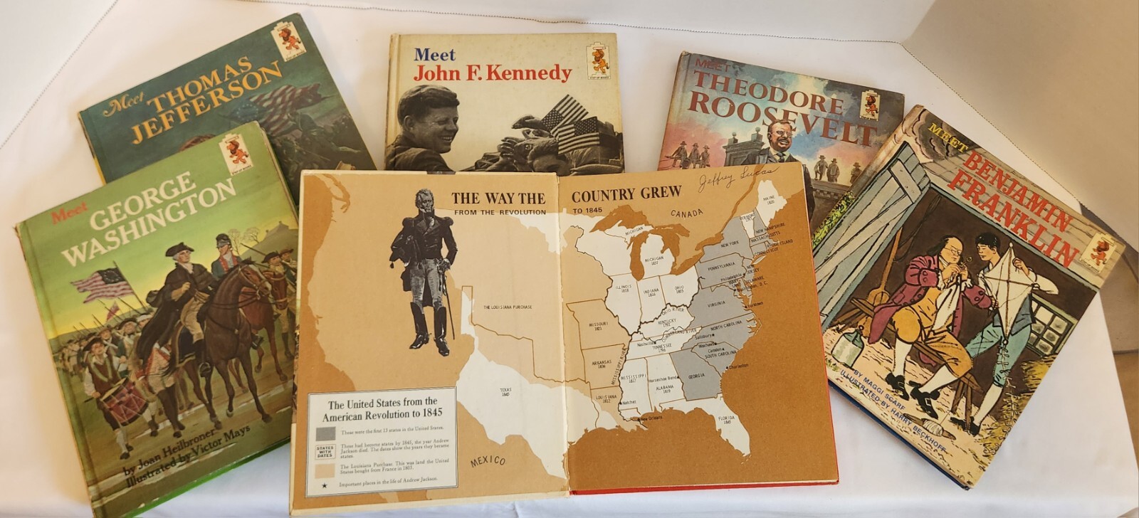 Random House Vtg 1964-69 Step Up Books Lot Of 16 Presidents Explorers Historical