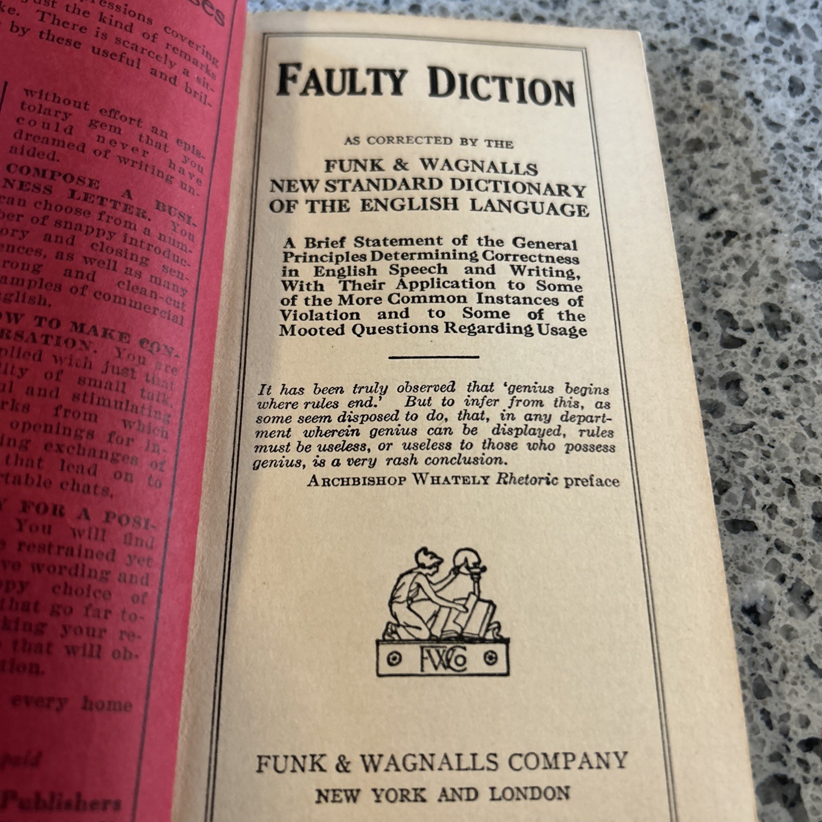 Antique “Faulty Diction”, “Mend Your Speech”, “SOS Slips ” “Better Say” (4) PB