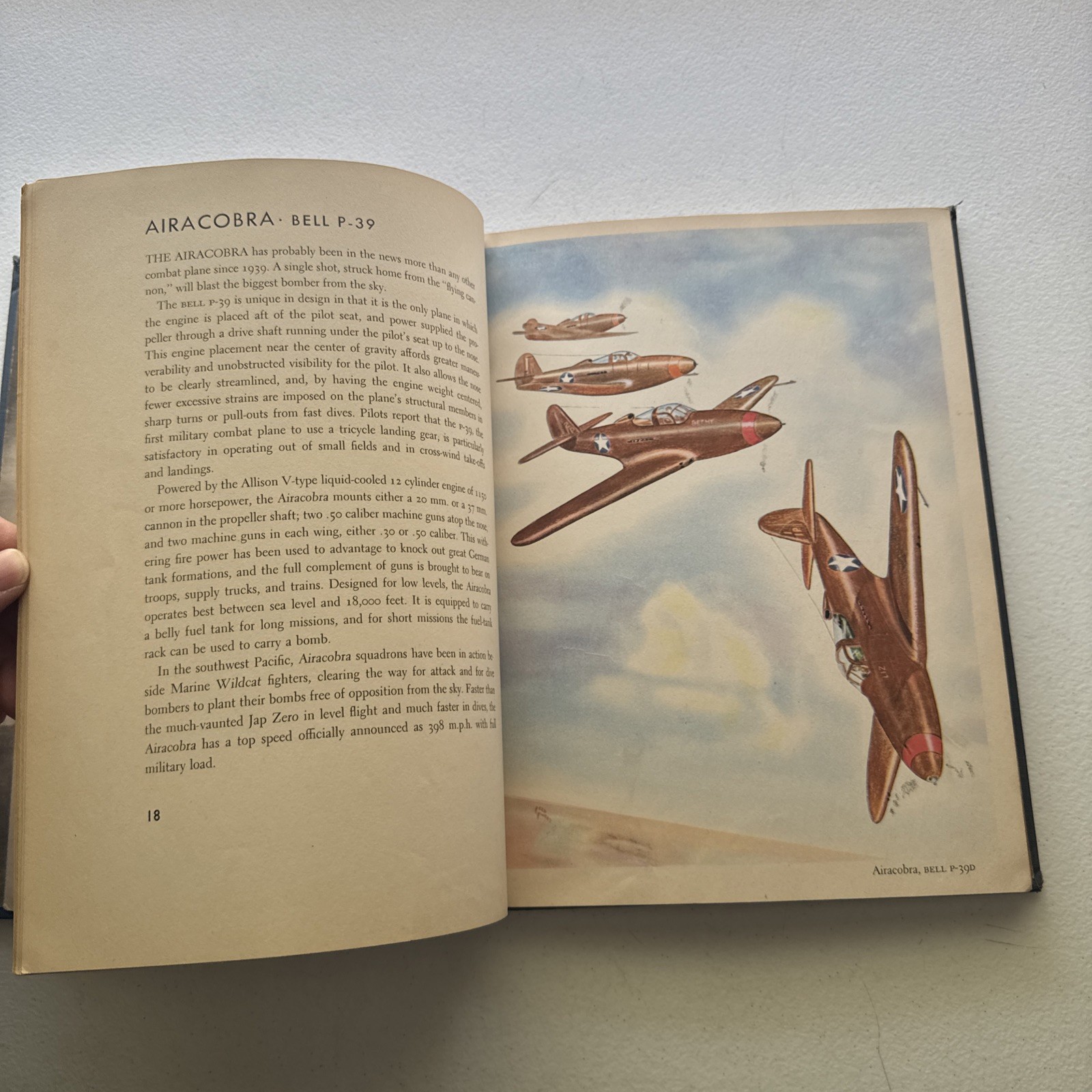 America’s Fighting Planes in Action By Reed Kinert 1943 Hardcover Book