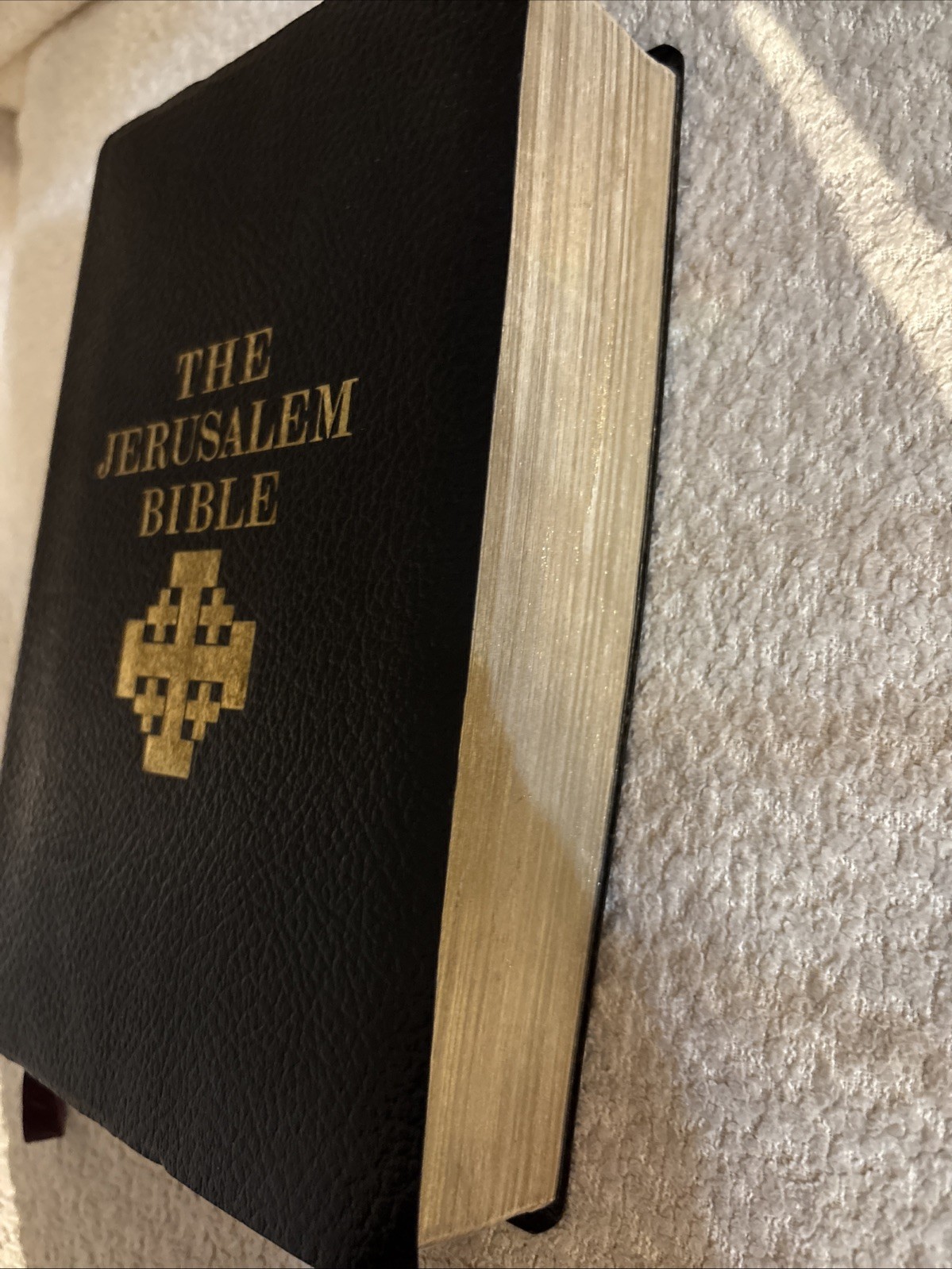 The Jerusalem Bible 1966 Doubleday Alexander Jones Black Softcover Faux Leather