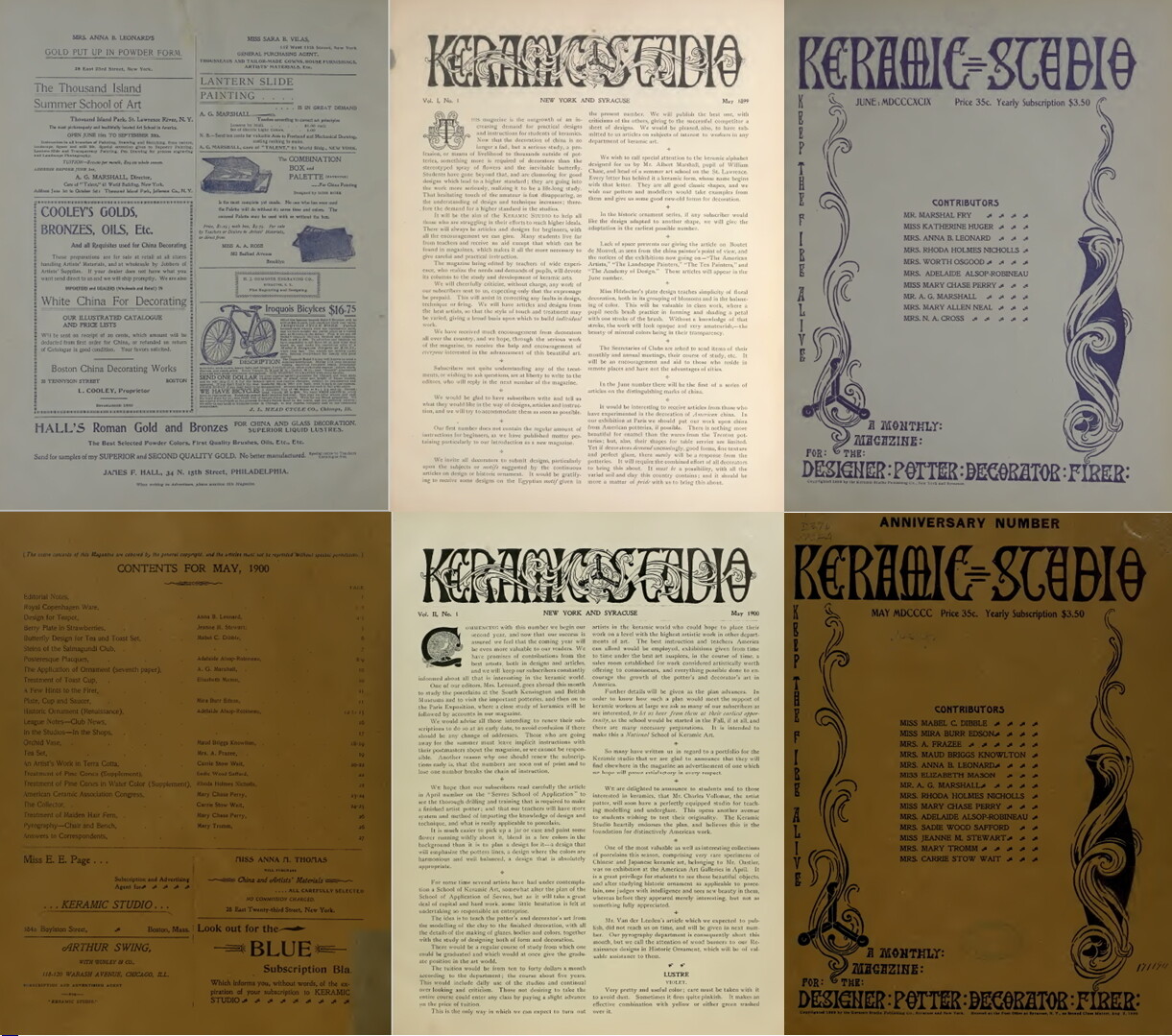 228 old of Keramic Studio – Art Nouveau Ceramics Pottery Glass Magazines on DVD