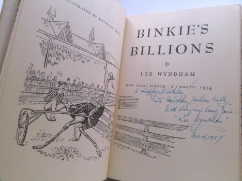 Binkie’s Billions (1st Ed, Signed) by Lee Wyndham