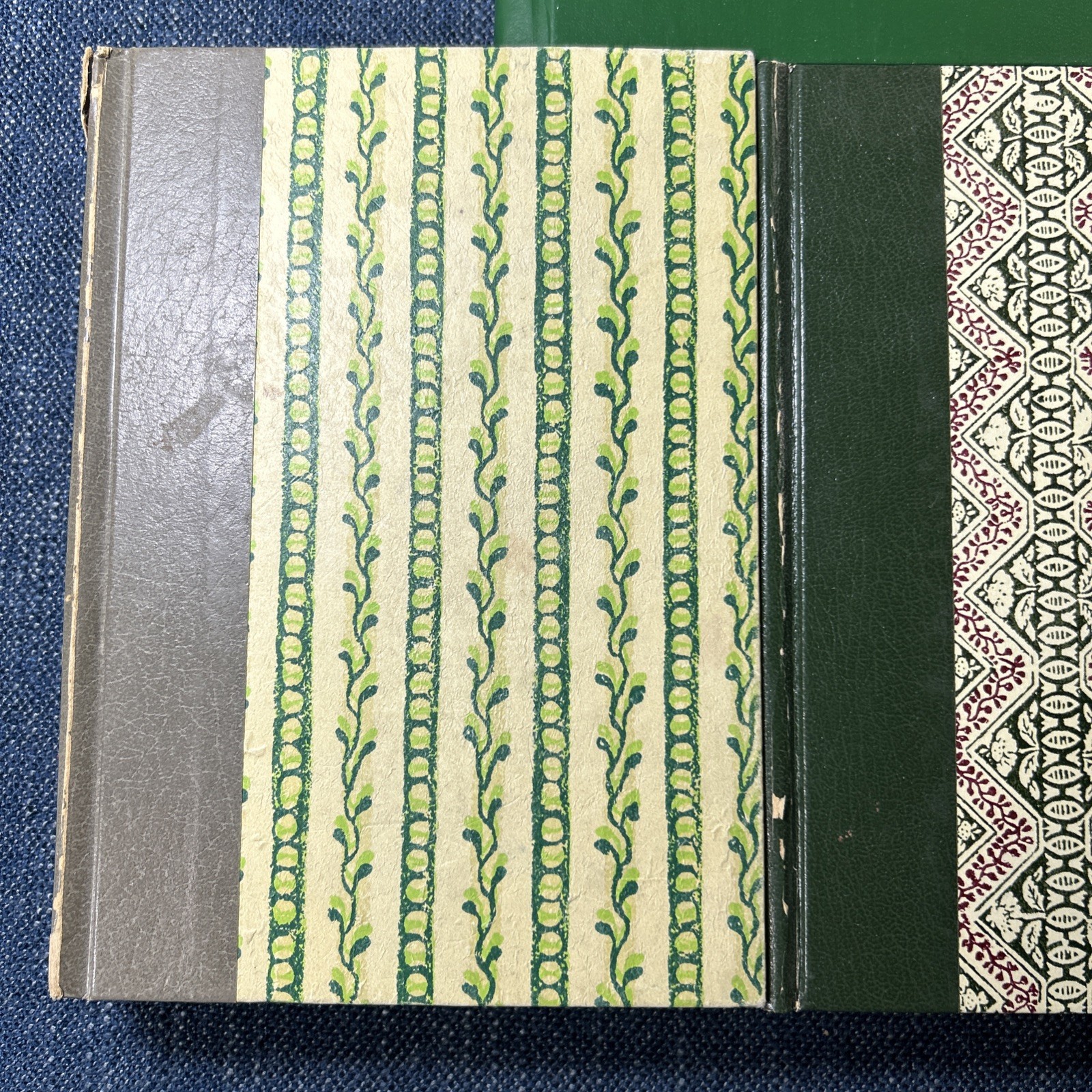Lot of 5 Green Cover Readers Digest Condensed Books Decor Staging Patterns Solid