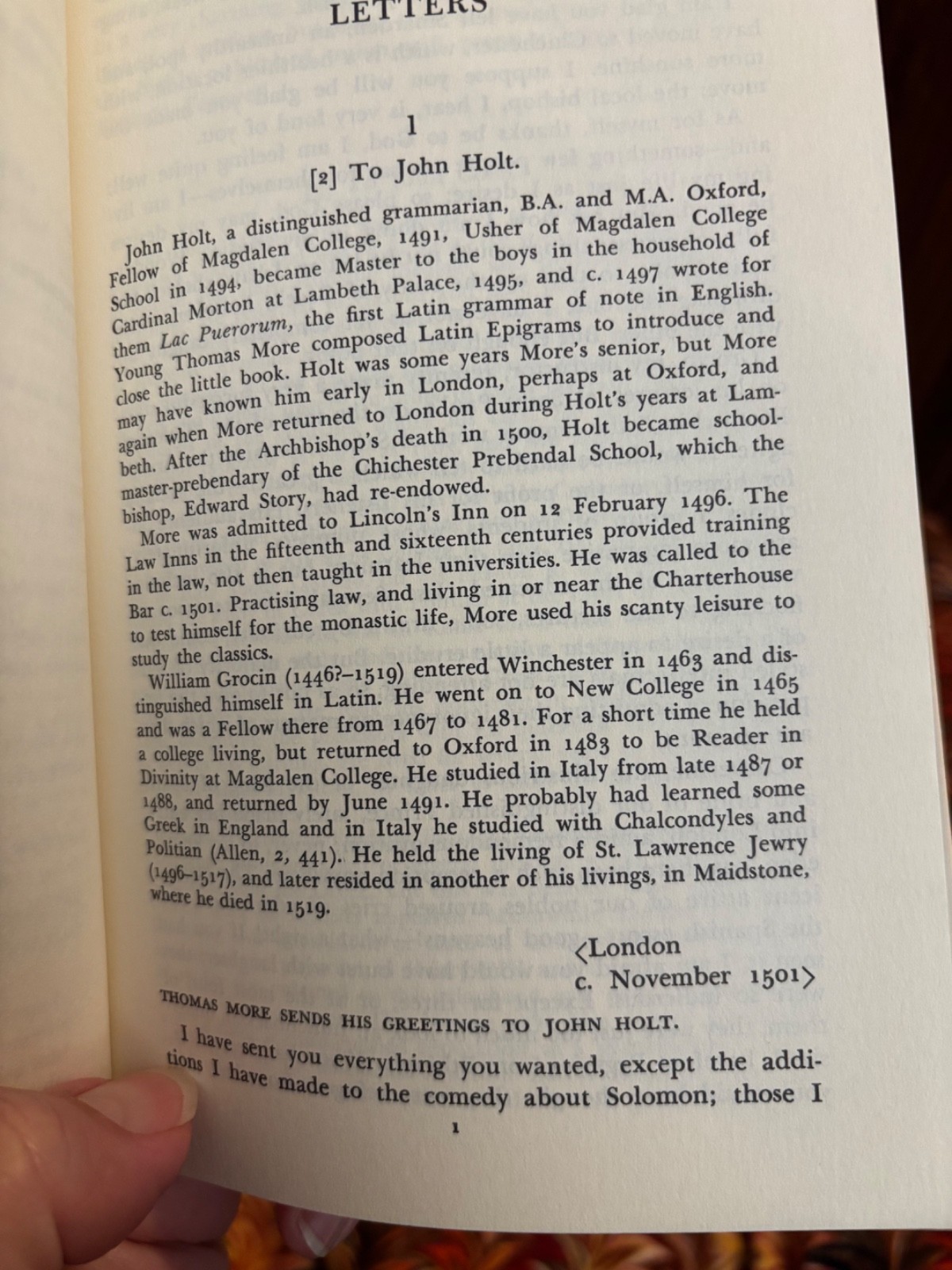 St. Thomas More Selected Letters, Rogers, Yale