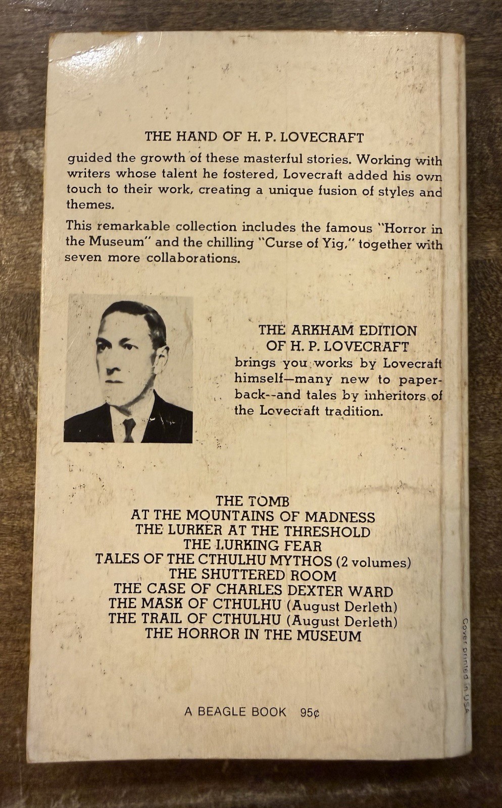 Horror in the Museum PB H. P. Lovecraft Weird Fiction Beagle 1971 1st Printing