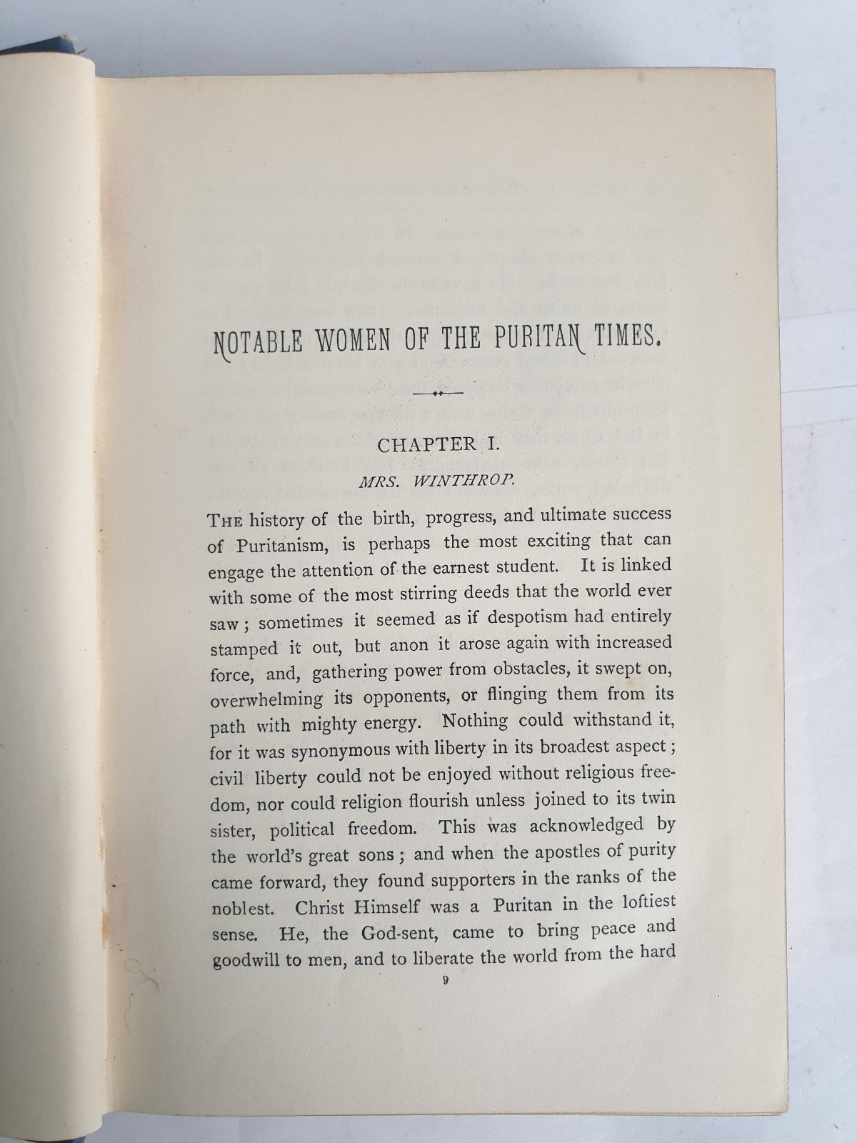 Notable Women of the Puritan Times by William Chapman, 1887 2nd edition, HBK