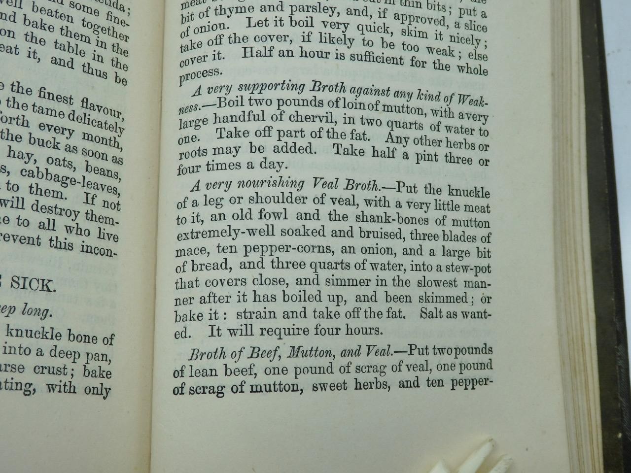 Antique c1870 EVERY FAMILY’S COOKERY BOOK By an Experienced Victorian Cook