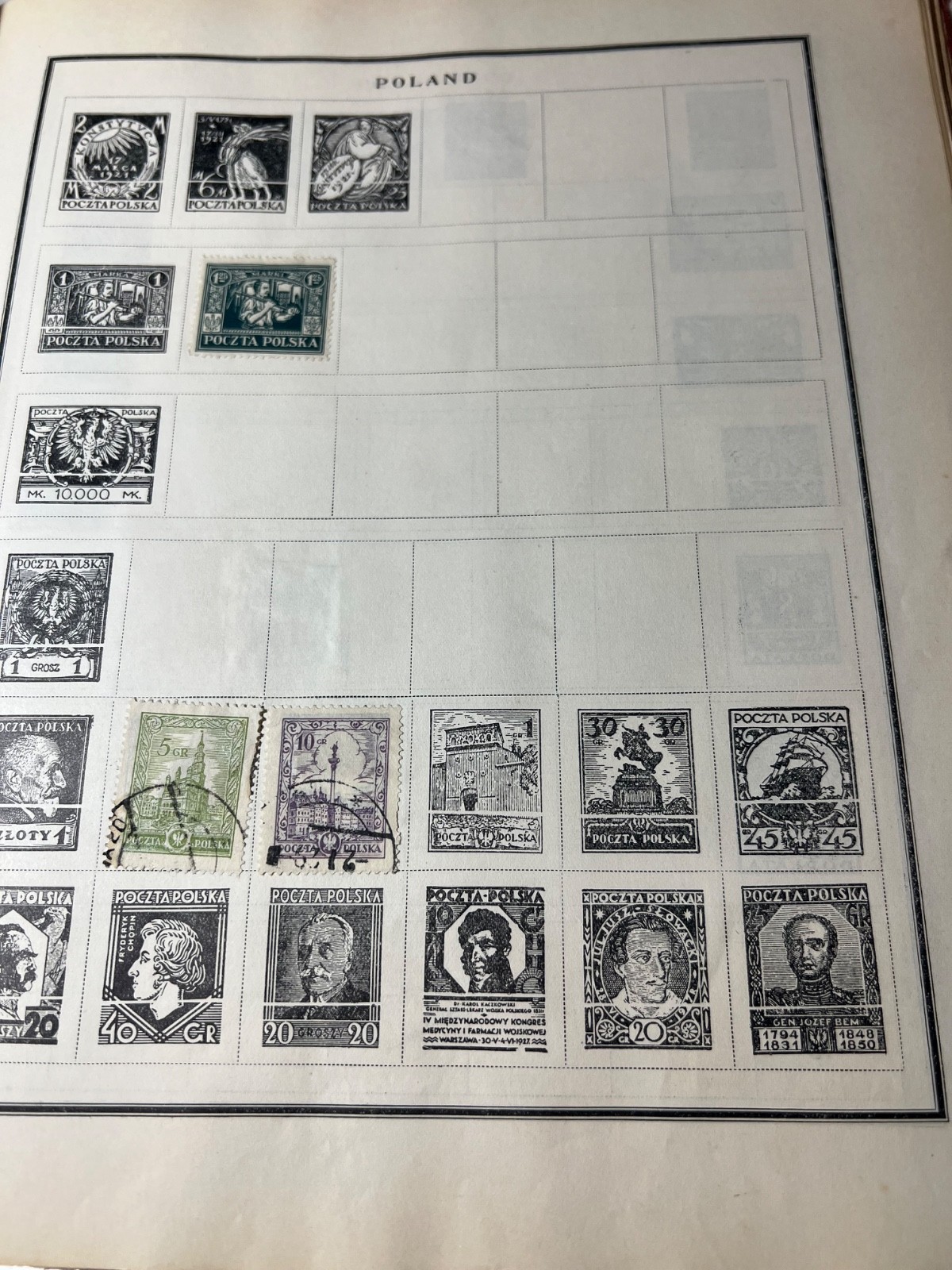 Modern Postage Stamp Album Illustrated Book 1930 Scott Stamp & Coin With Stamps