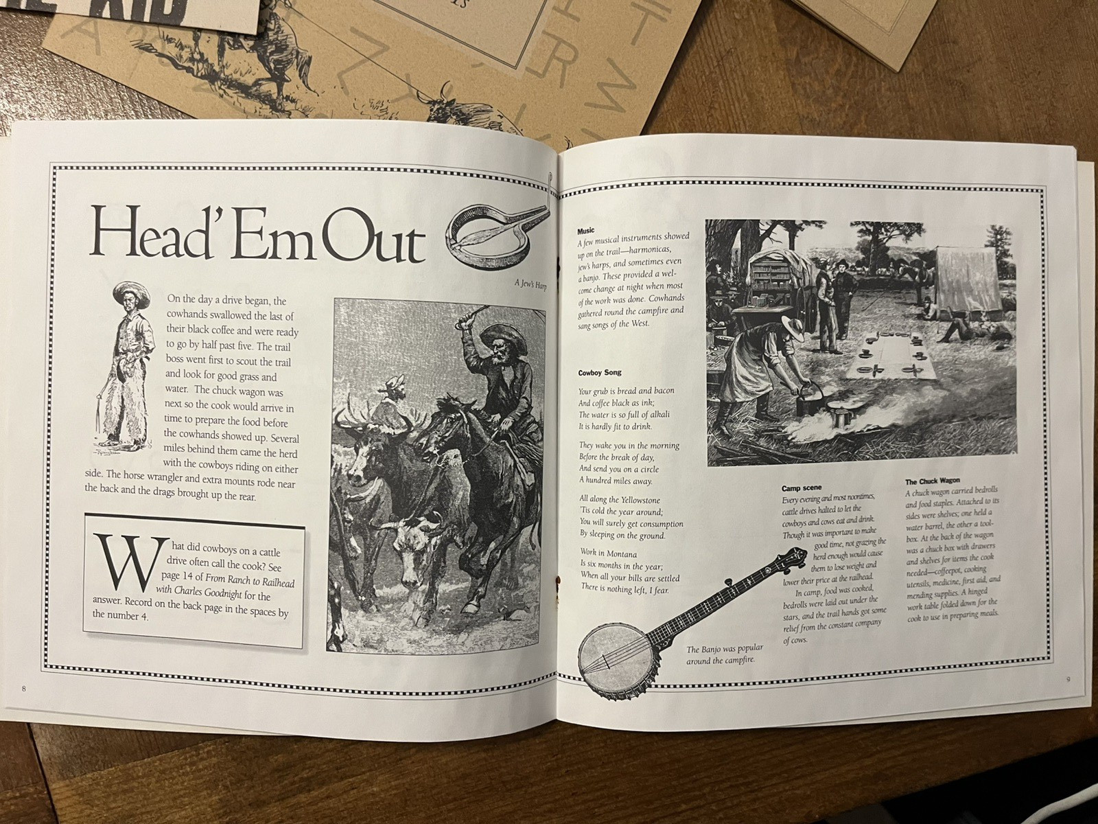2 sets of My American Journey (1)Lewis and Clark (2) Charles Goodnight, cowboy