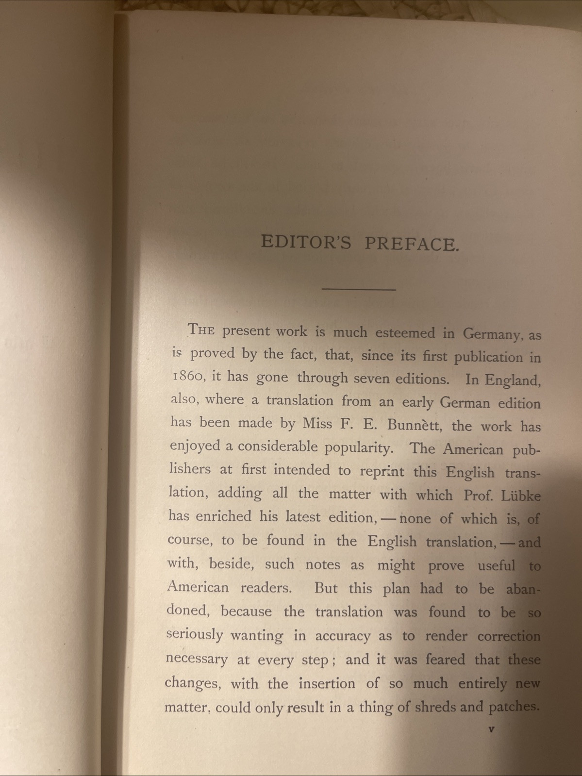Antique Book 1886 History of Art by Wilhelm Lübke, Vol. I,II