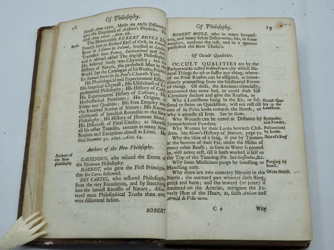 1722 UNIVERSAL LIBRARY or COMPLEAT SUMMARY of SCIENCE – FULL LEATHER Very Clean