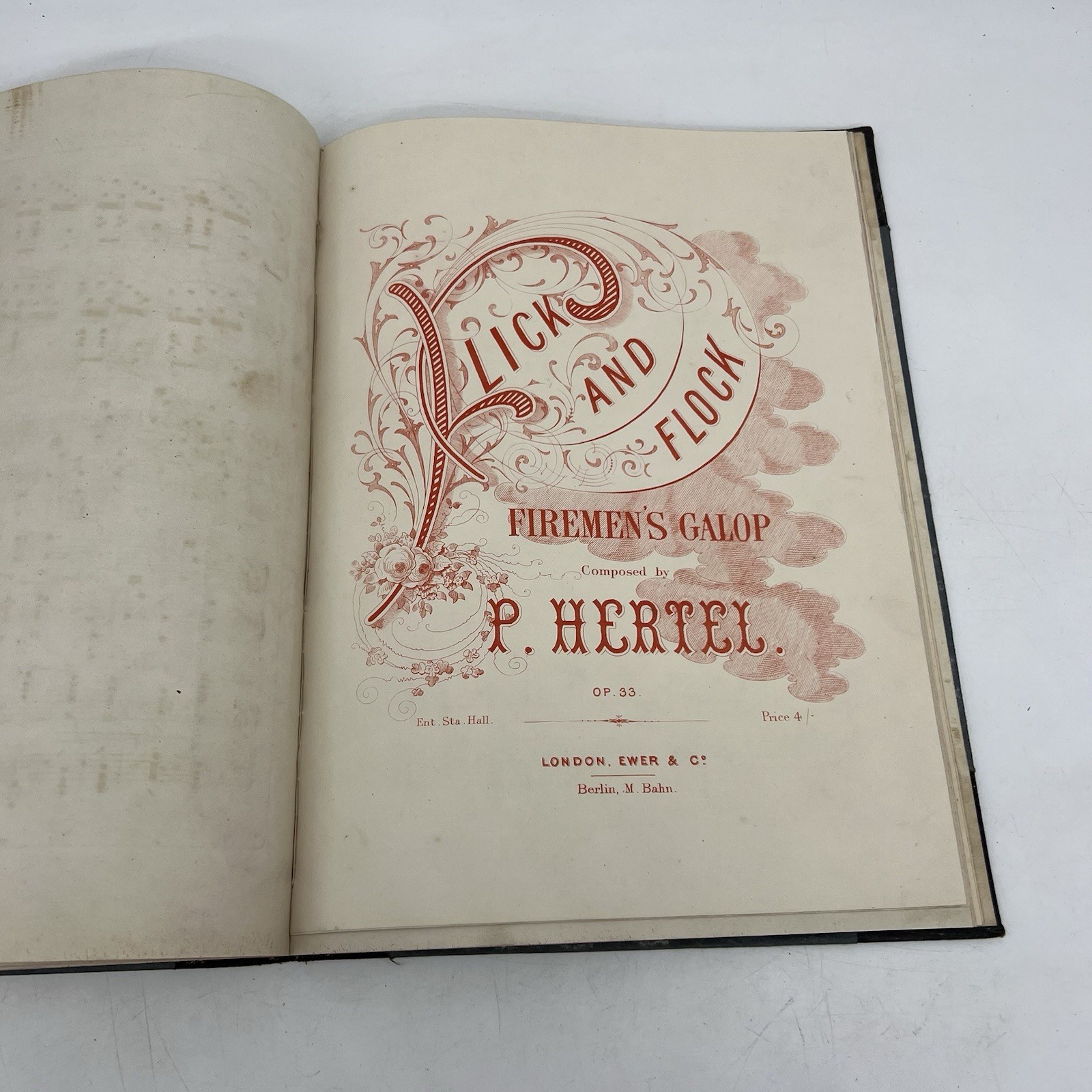 Victorian Bound Album Sheet Music Circa 1860s Illustrated Galops incl Champagne