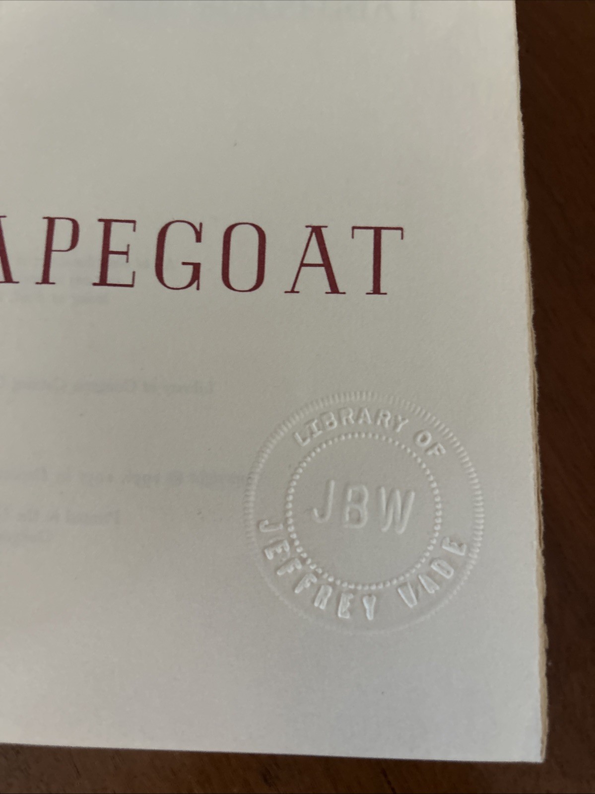 Stated 1st Ed The Scapegoat by Daphne Du Maurier 1957 HCDJ 1st Printing VG+