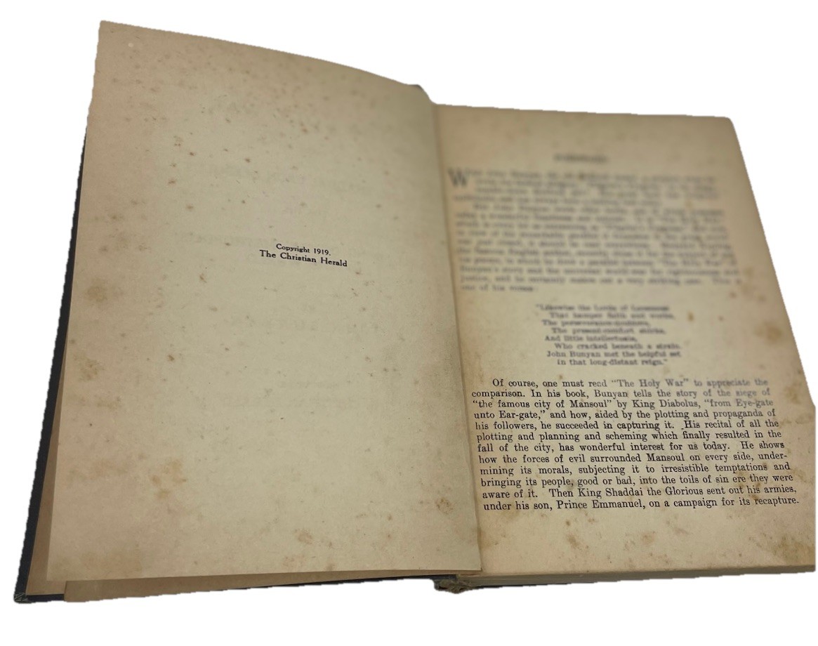 The Holy War by John Bunyan 1910 The Christian Herald Antique Hardcover Book