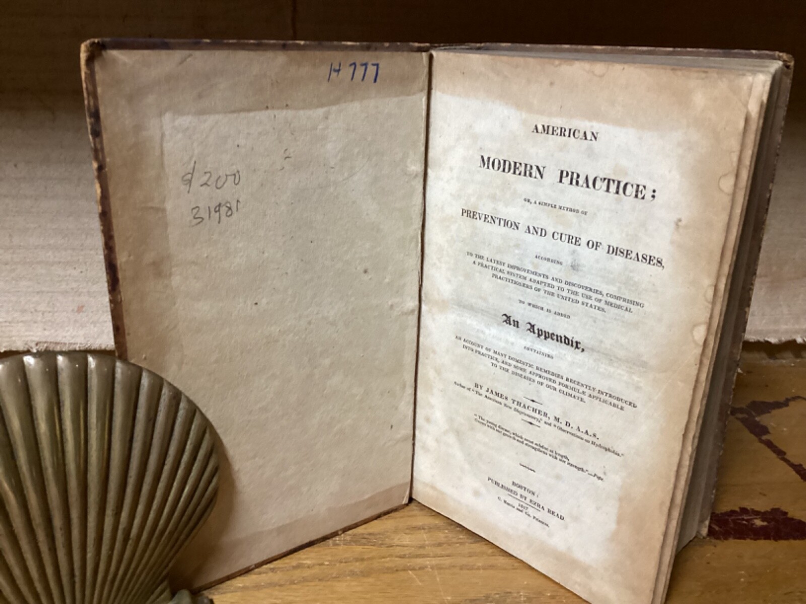 1817 American Modern Practice – Prevention & Cure Of Diseases – James Thacher