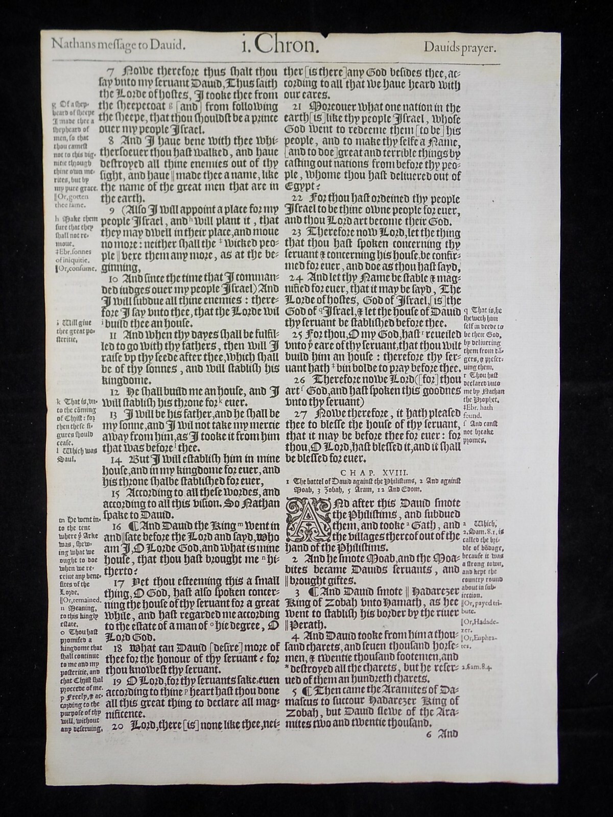 1583 Noblest Geneva Bible Folio- Book of First Chronicles- YOU PICK