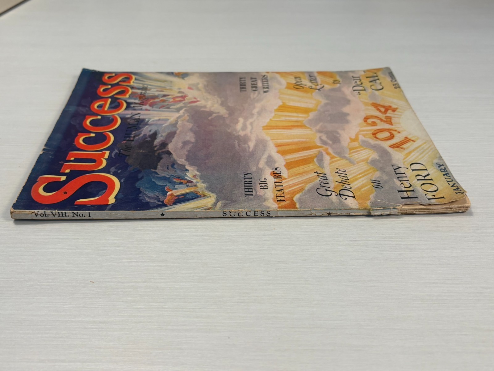 SUCCESS Magazine January 1924 Orison Swett Marden Final Year Haanel Master Key