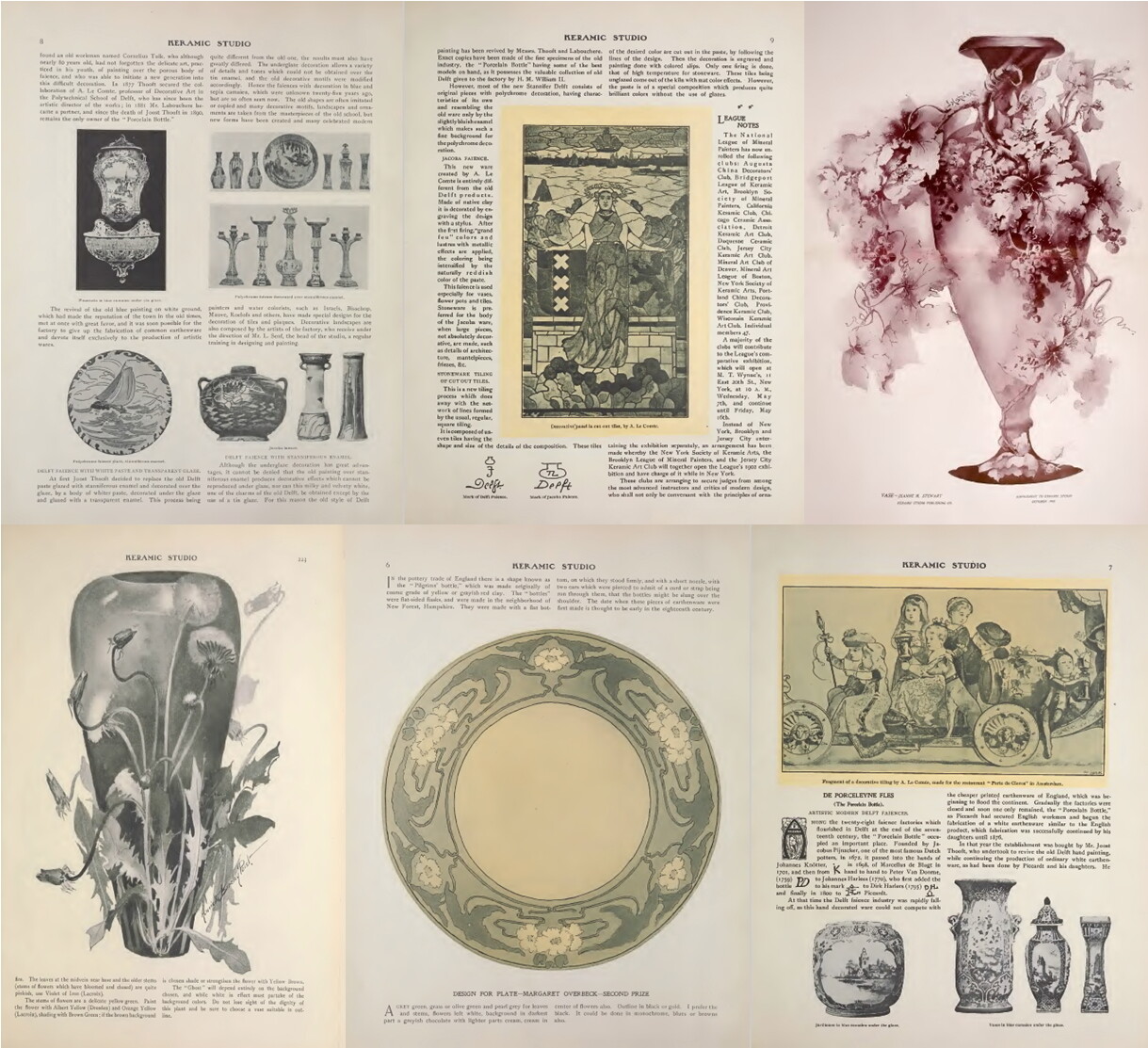 228 old of Keramic Studio – Art Nouveau Ceramics Pottery Glass Magazines on DVD