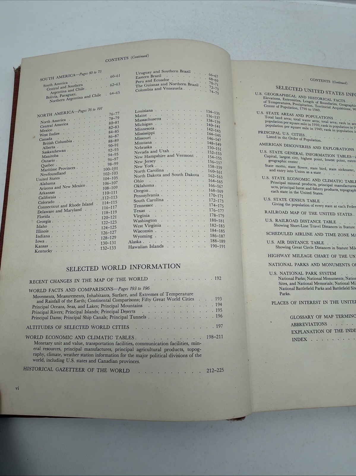 Vintage Rand McNally & Company Standard Atlas of the World – 1953