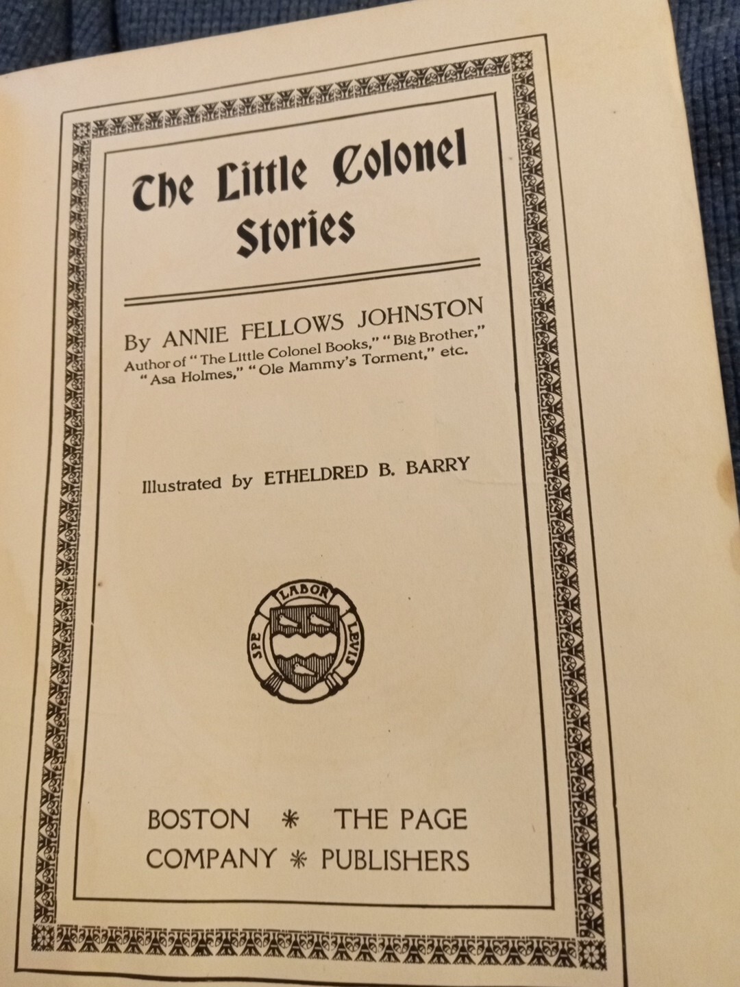 The Little Colonel Stories By Ann Fellows Johnson Illustrated By Etherid E Berry