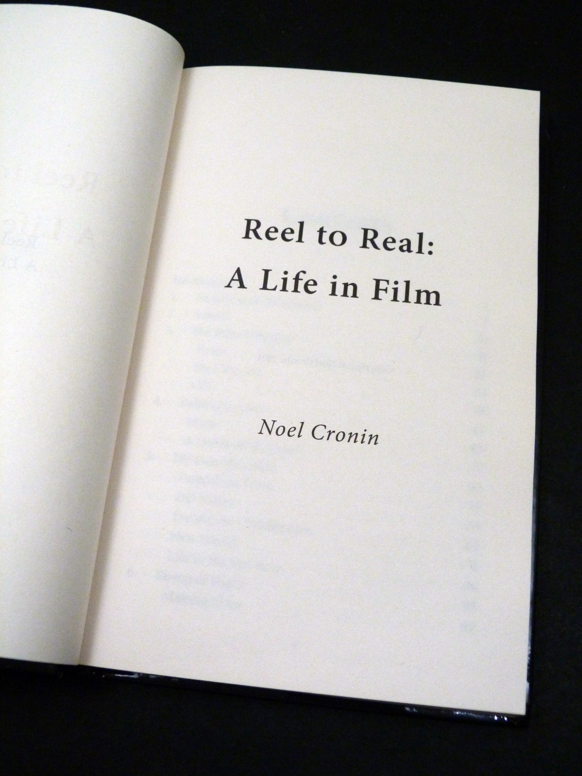 NOEL CRONIN signed Reel to Real; A Life in Film 1st HB 2021 TALKING PICTURES TV