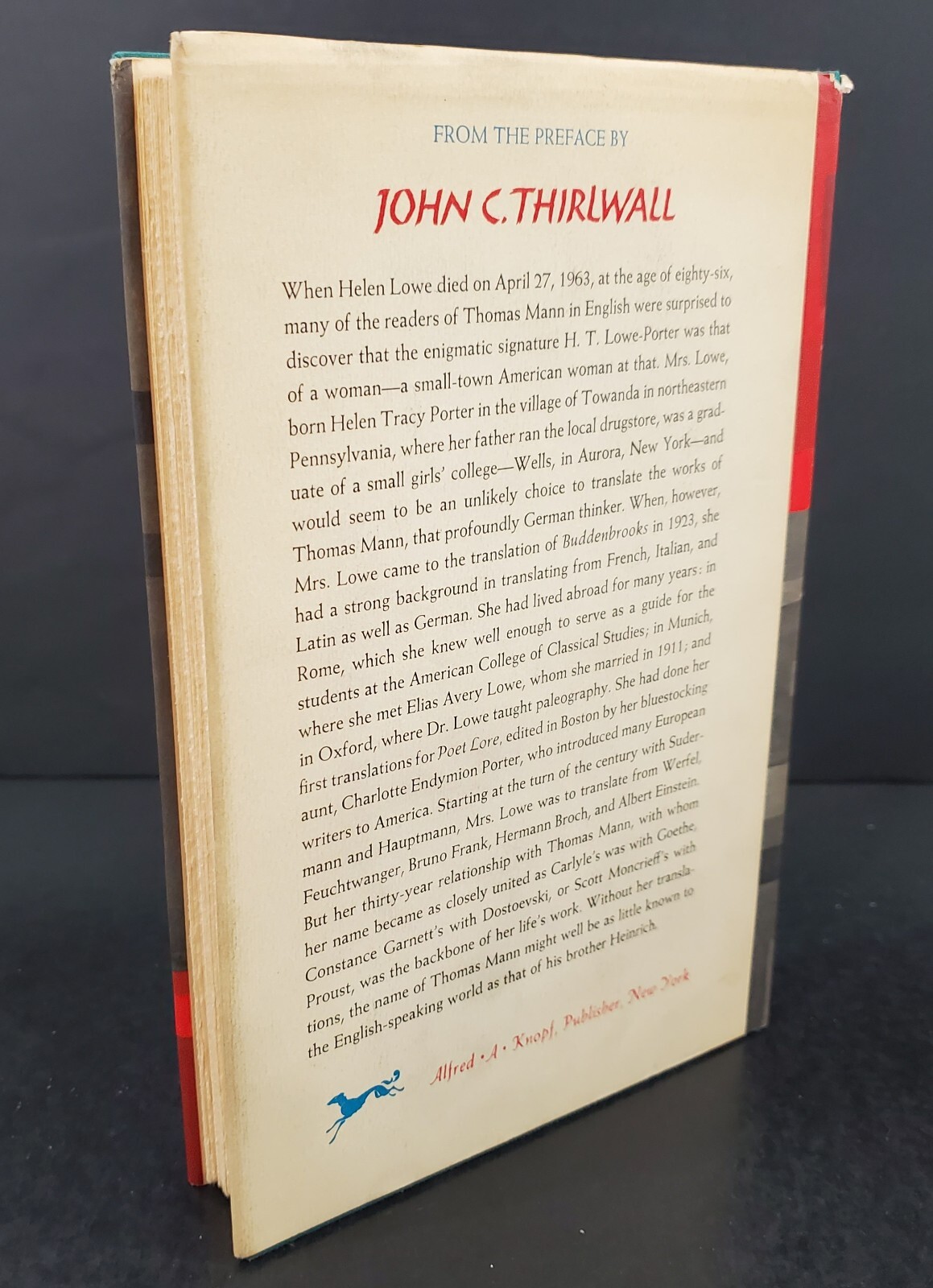 In Another Language John Thirwall, 1st Ed 1966 Hardcover Dust Jacket