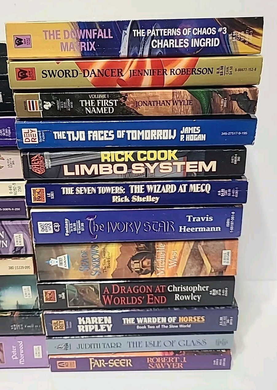 Lot of 35 Vintage Sci-Fi Fantasy Paperback Books Various Authors