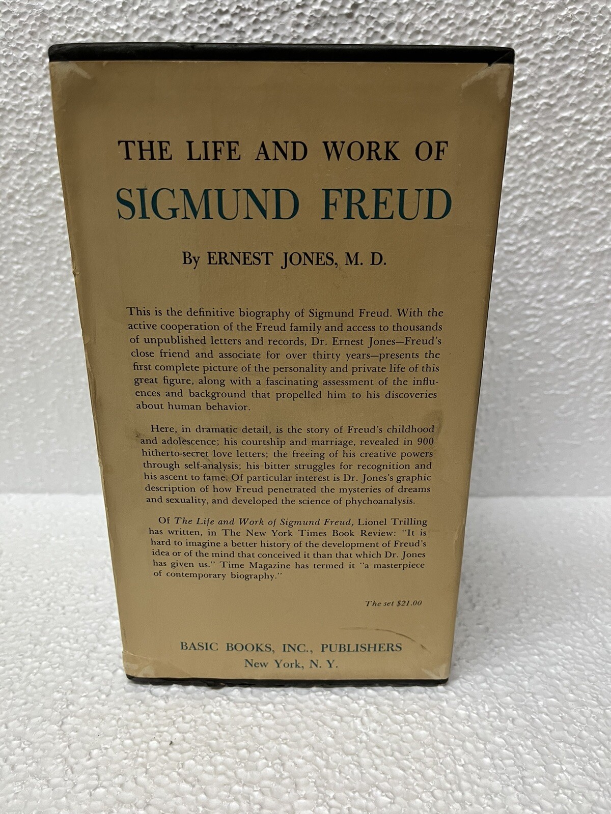 The Life and Work of Sigmund Freud Vol I-3 by Ernest Jones 1953-57, HCDJs 1st ED