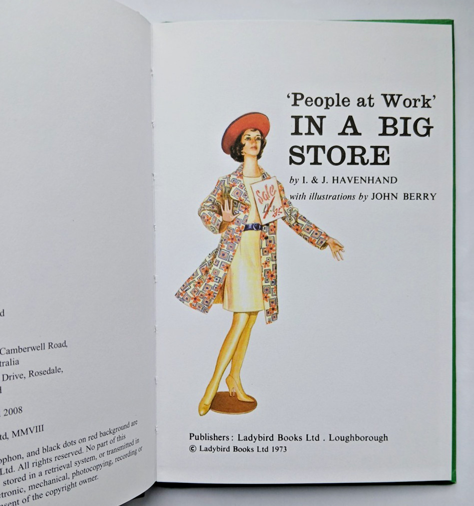 Ladybird In a Big Store, 2008 Facsimile of 1973 People at Work book, VGC