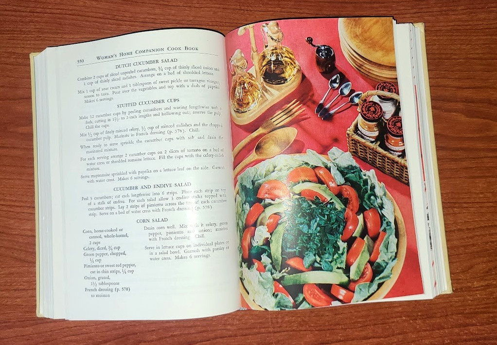 Vtg Womans Home Companion Cook Book 1942 / 1951 Collier & Son Cookbook Hardback