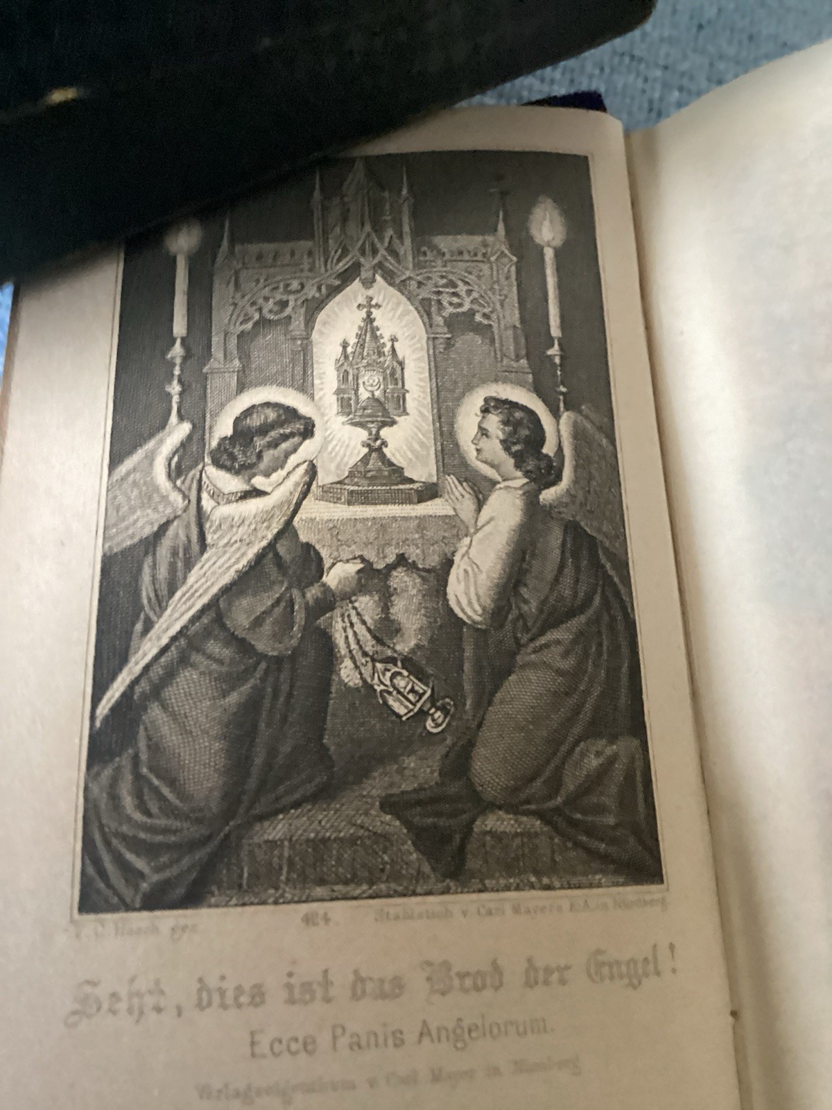 1890 German PrayerBook, Museum Quality, Richly Decorated, 3×4.5”, 472 pages