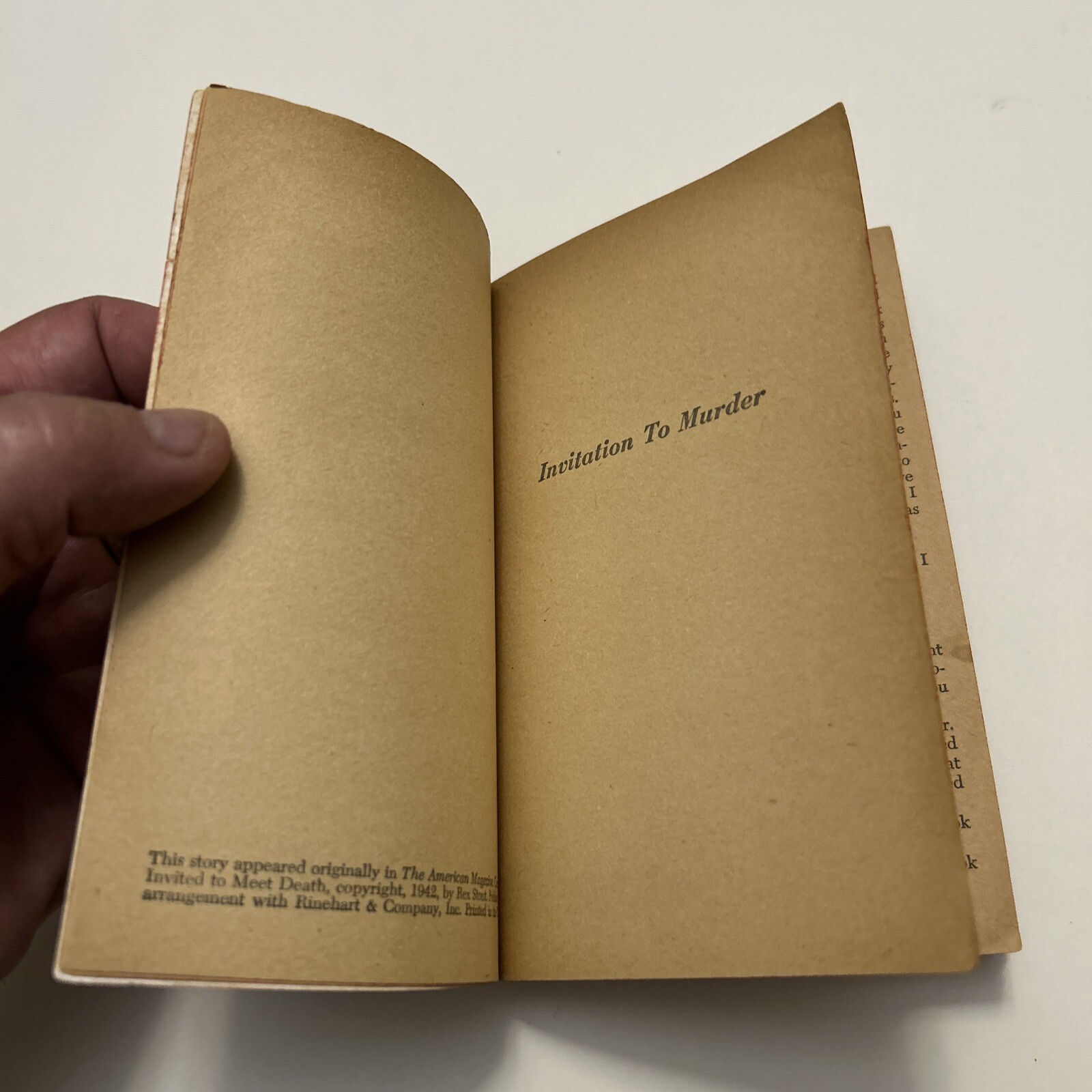 Nero Wolfe Invitation to Murder Rex Stout + Edgar Allan Poe Very Rare Avon 25c