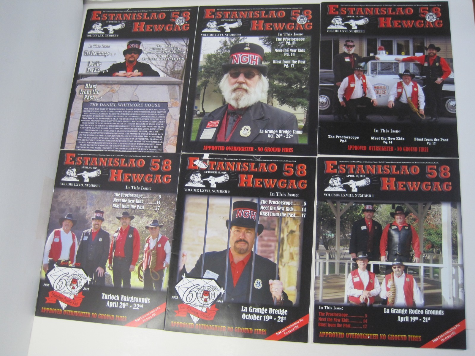 Estanislao Hewgag Clampers ECV Newsletter Lot of 34 – 2006-2025 E Clampus Vitus
