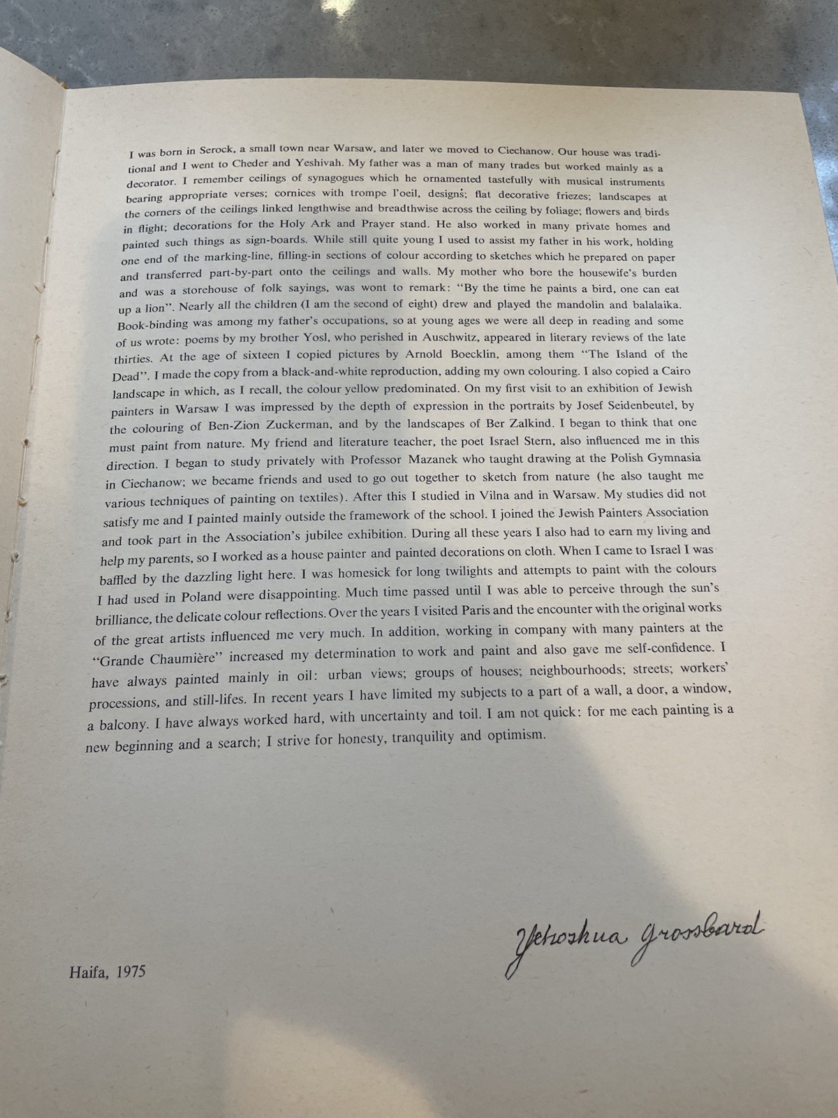 1976 Yehoshua Grossbard Signed Limited Edition Art Book W/Full Page Color Plates
