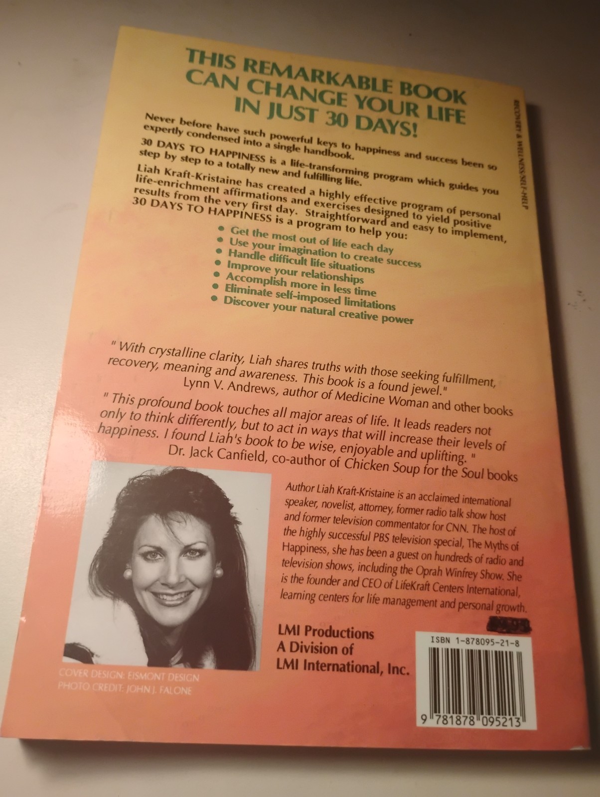 Liah Kraft-Kristaine SIGNED Inscribed / 30 Days to Happiness / Self-Help