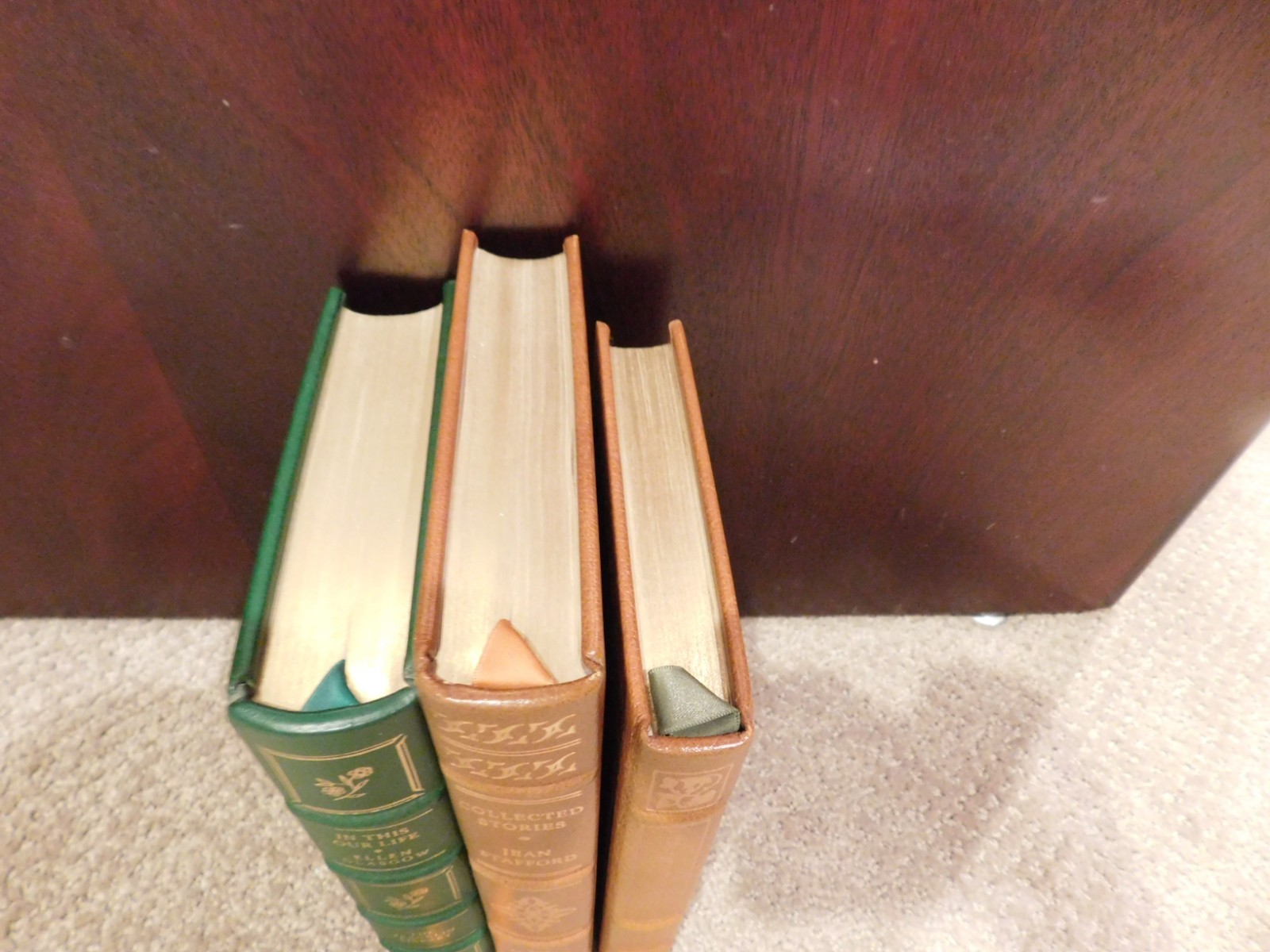 Franklin Library Lot of 3 Leather Book In This Our Lives The Optimists Daughter